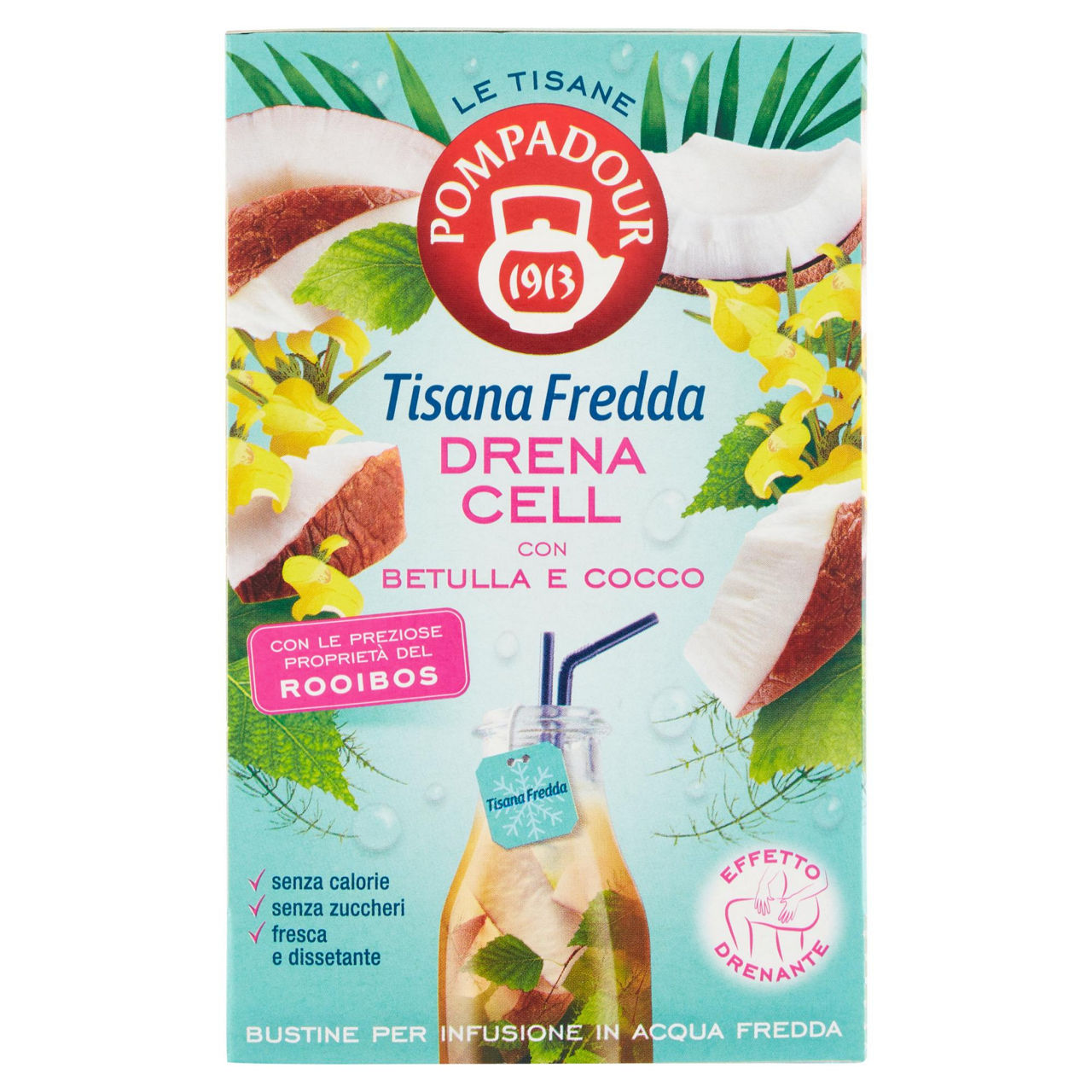 Tisana fredda Drena Cell con betulla e cocco 18 filtri - Immagine 01