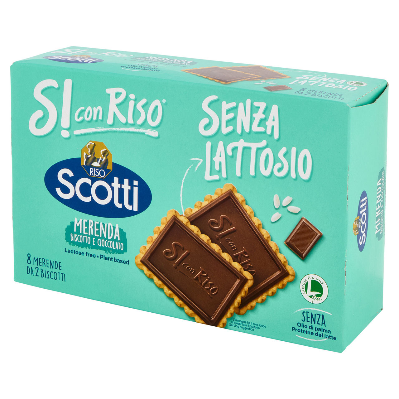 Biscotto con tavoletta di cioccolato fondente senza lattosio 8 pz 200 gr - Immagine 41