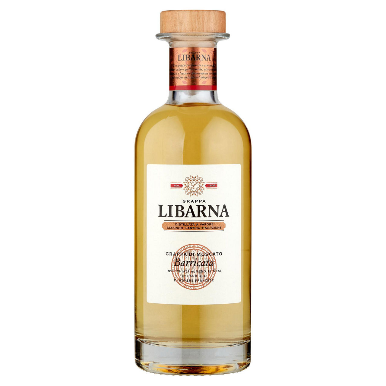 Grappa libarna moscato 41 gradi bottiglia ml 700 - Immagine 01