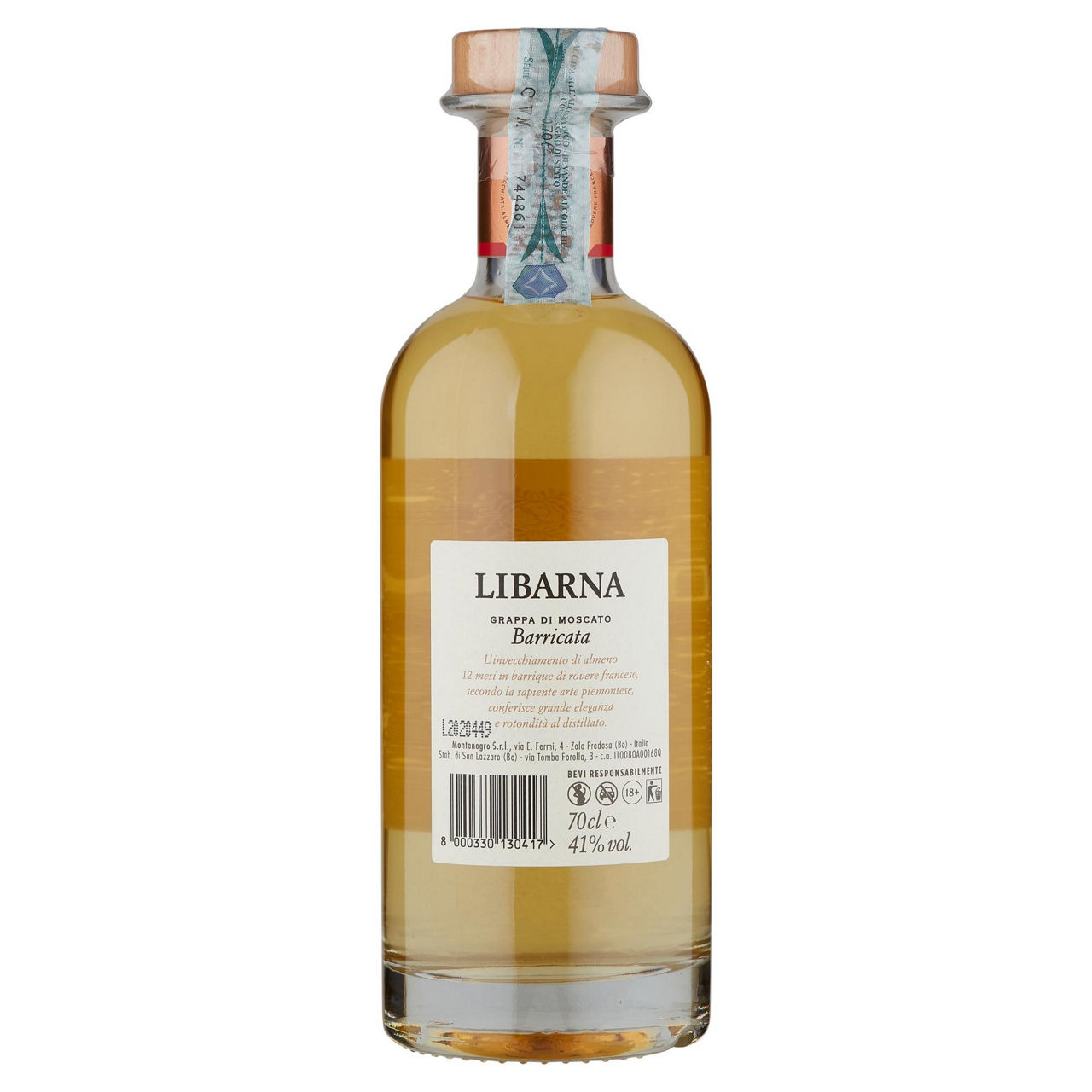 Grappa libarna moscato 41 gradi bottiglia ml 700 - Immagine 21