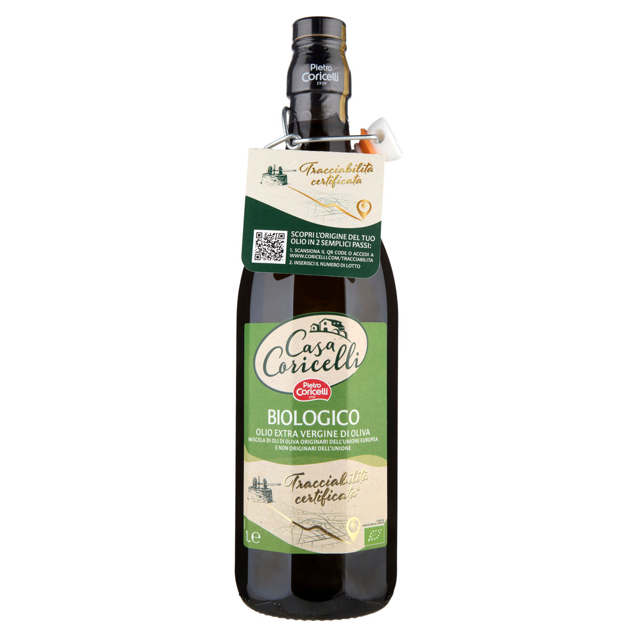 Olio extra vergine d'oliva biologico "casa coricelli" l1 prodotto tracciato - Immagine 01