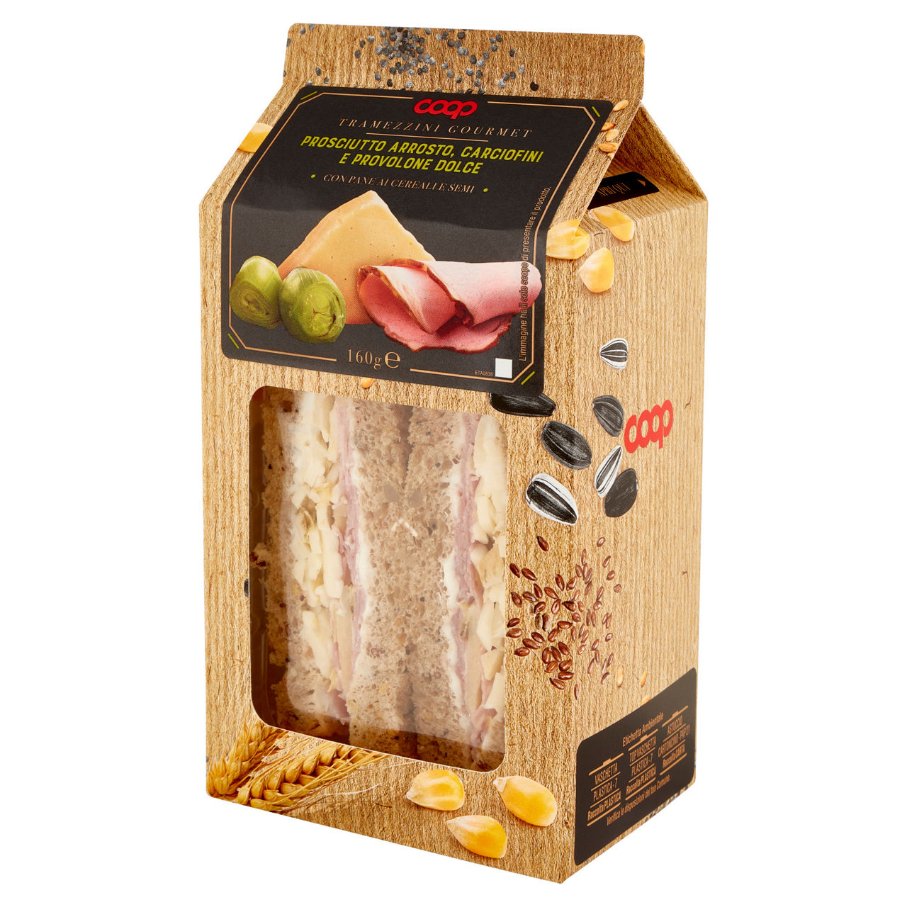 Tramezzini Gourmet con prosciutto arrosto carciofi e provolone dolce 2 pz 160 gr - Immagine 41