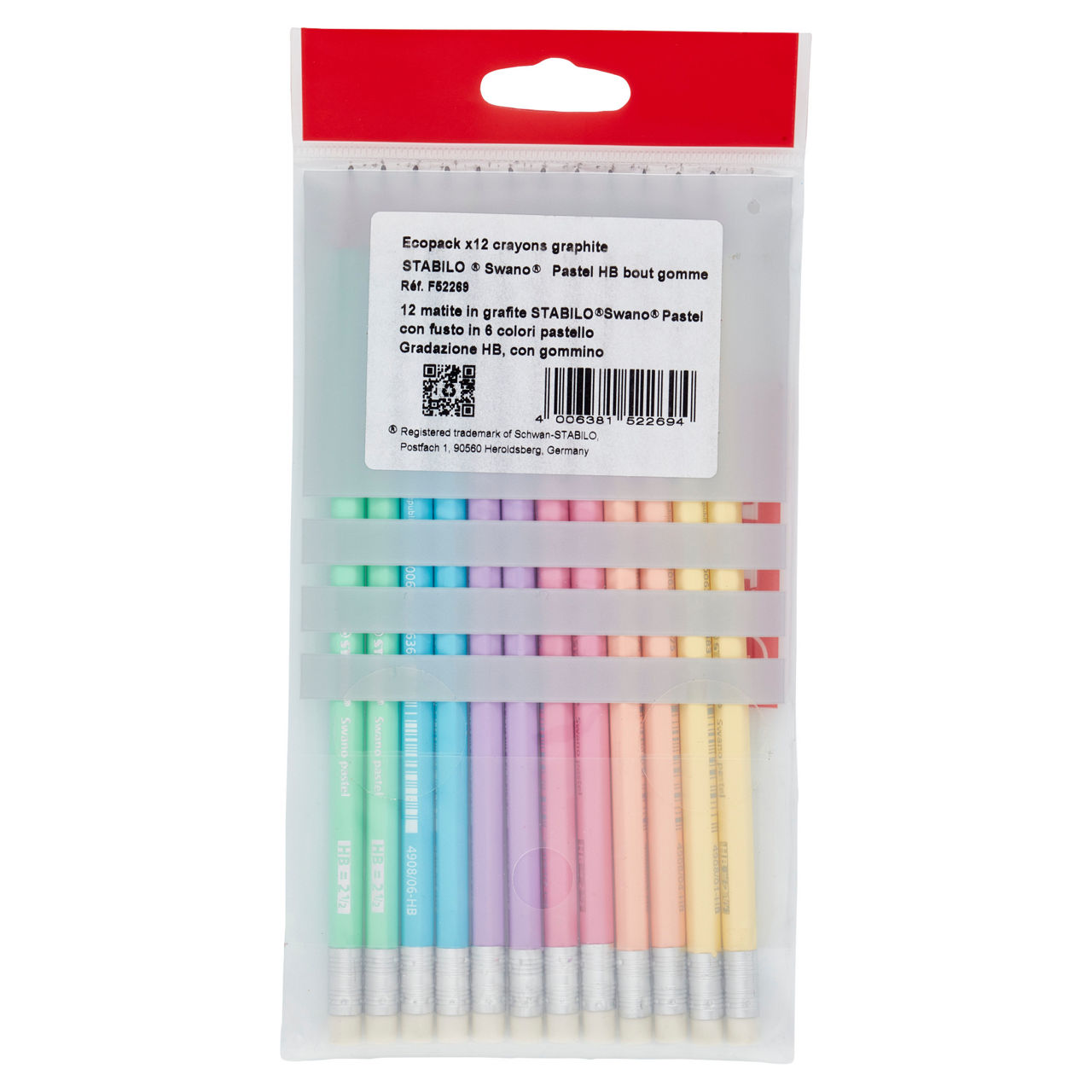 12 matite hb swano pastel con gommino - Immagine 11
