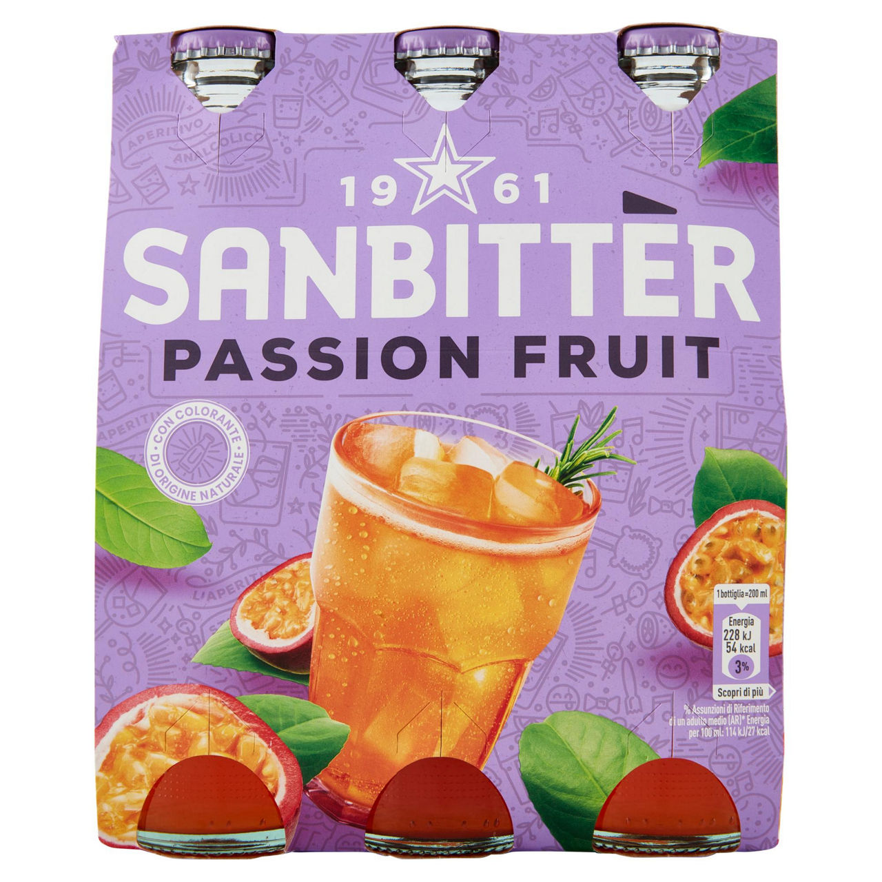 Aperitivo analcolico passion fruit 3 pz x 200 ml - Immagine 01