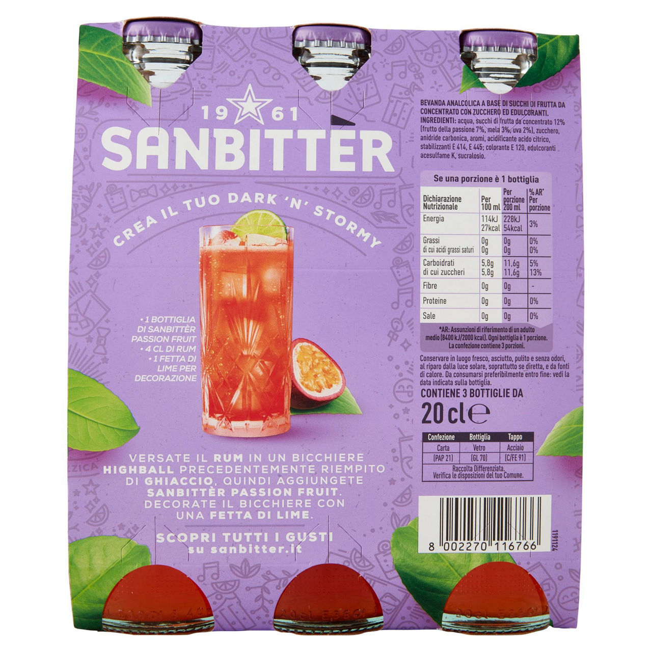 Aperitivo analcolico passion fruit 3 pz x 200 ml - Immagine 41