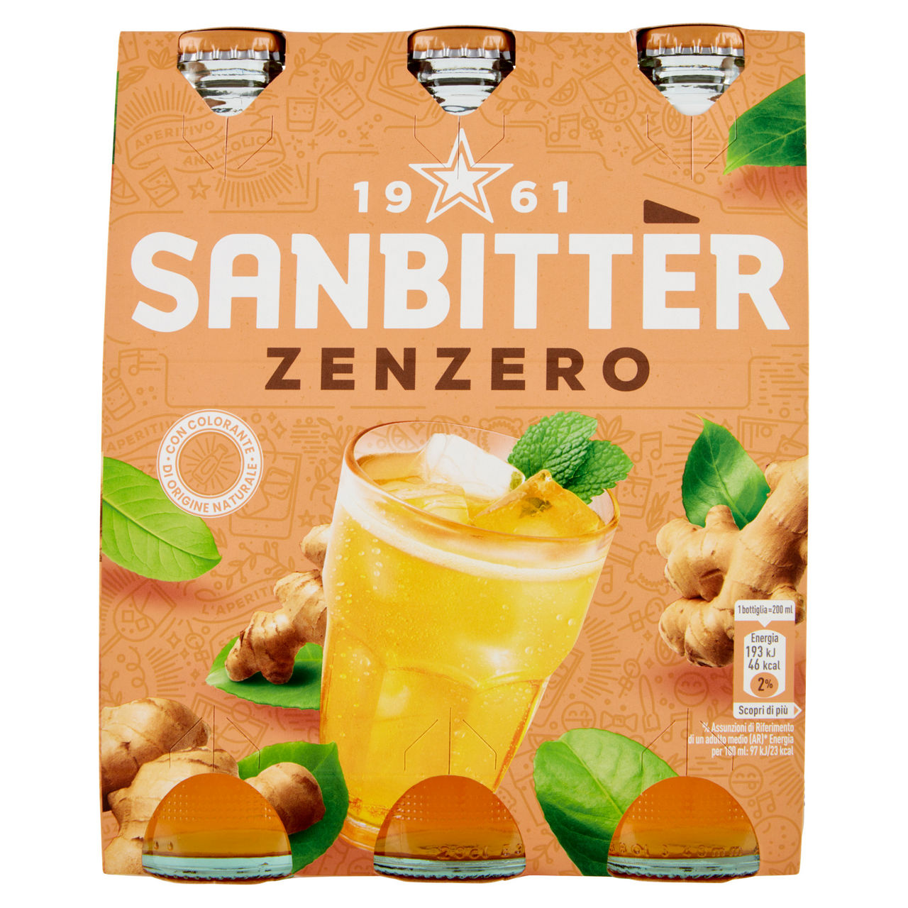 Aperitivo zenzero 3 x 200 ml - Immagine 01