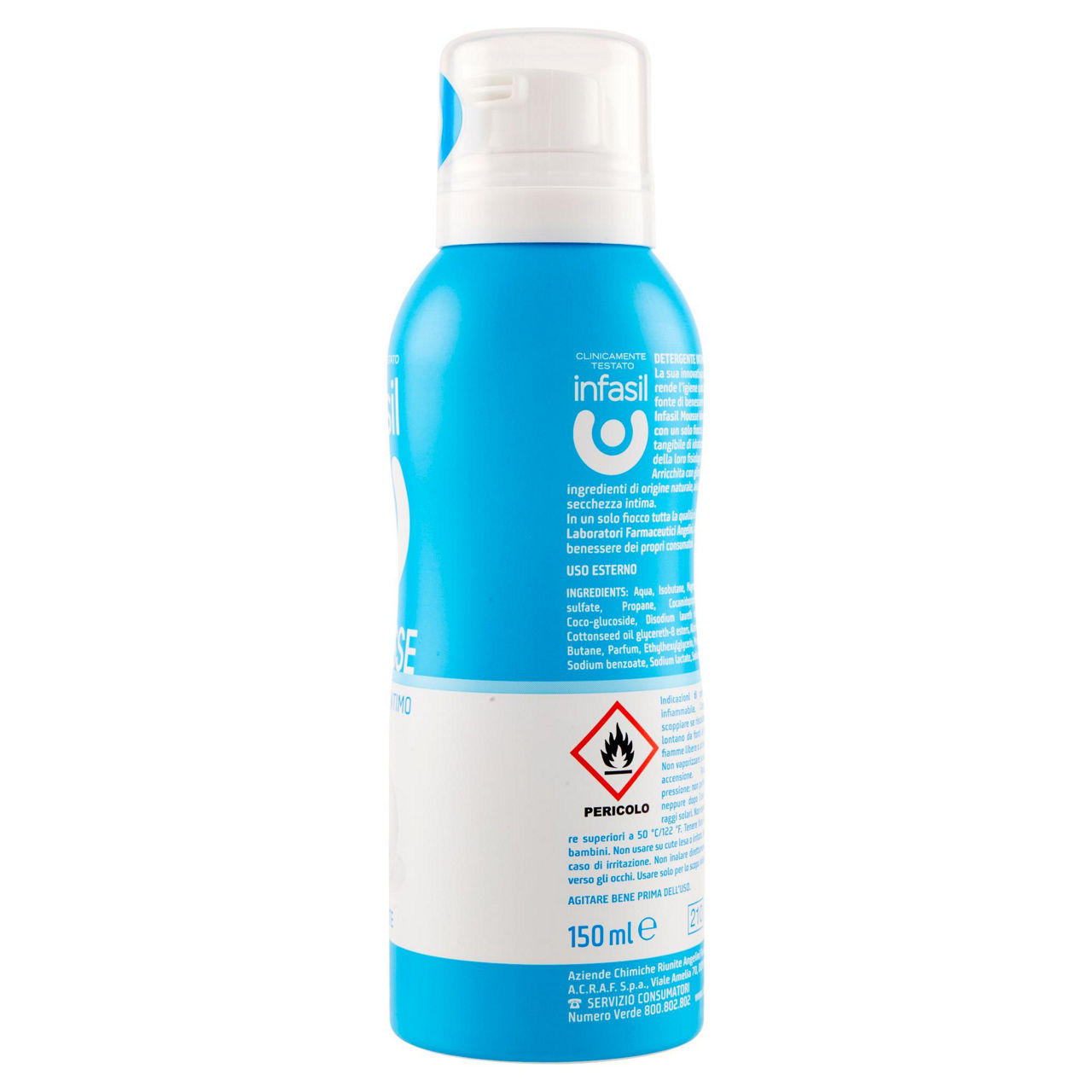 DETERGENTE INTIMO INFASIL MOUSSE IDRATANTE BOMBOLA ML.150 - Immagine 11