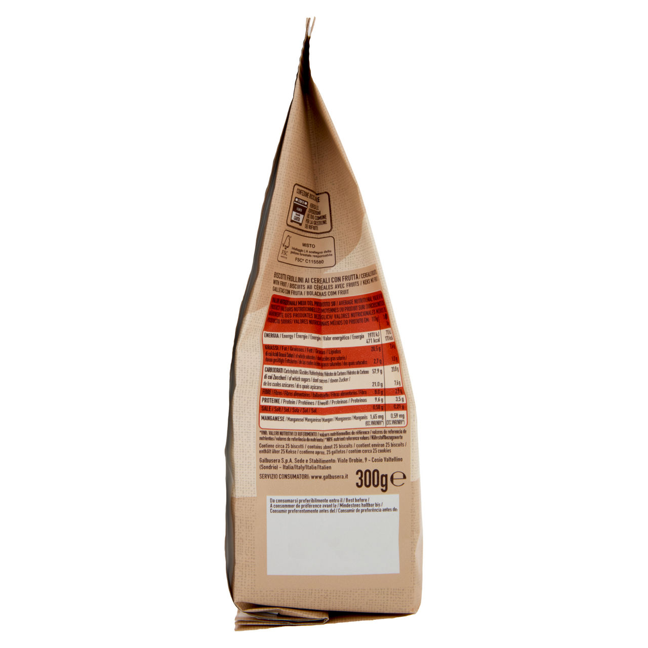 Biscotti granola e frolla con albicocca arancia e mandorle 300 gr - Immagine 61
