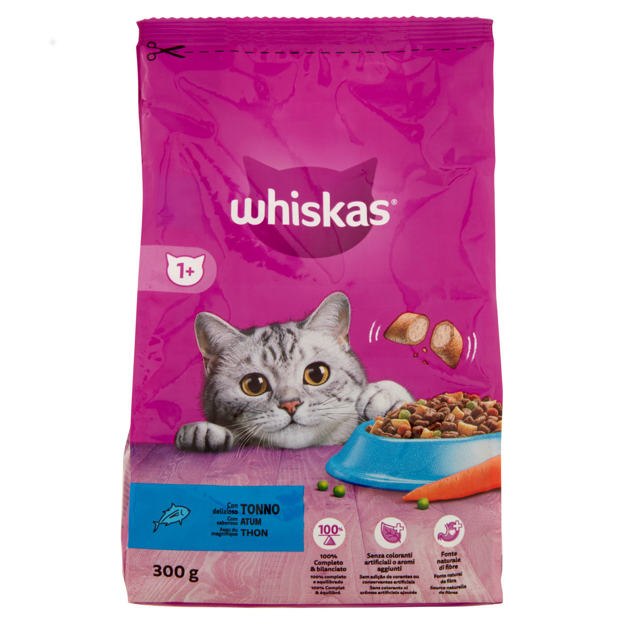 Croccantini adult 1+ tonno whiskas g 300