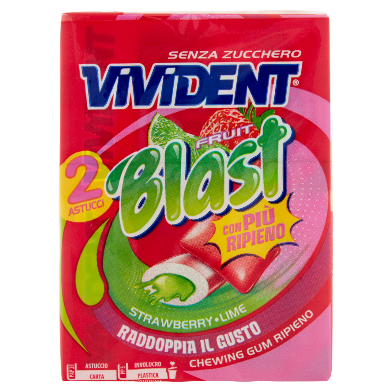 Chewing gum ripieno alla fragola e lime 2 pz x 30 gr - Immagine 21