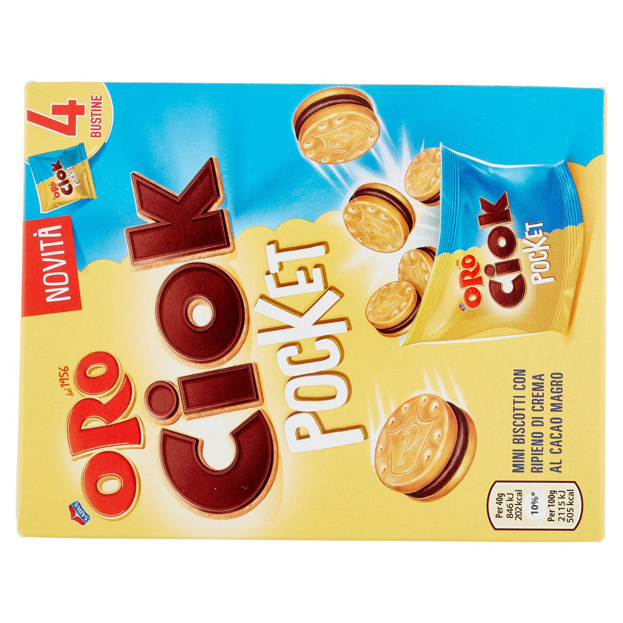 Mini biscotti Pocket ripieni di crema al cacao magro 160 gr - Immagine 51