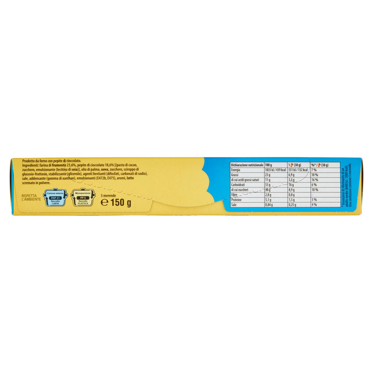 Snack morbido con pepite di cioccolato 5 monoporzioni x 30 gr - Immagine 21