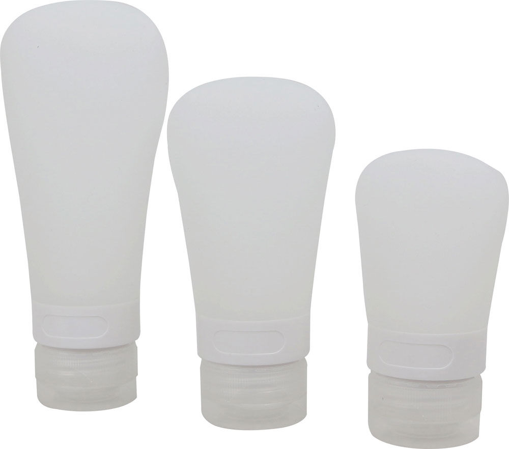 SET 3 FLACONCINI SILICONE PER LIQUIDI/GEL - Immagine 01