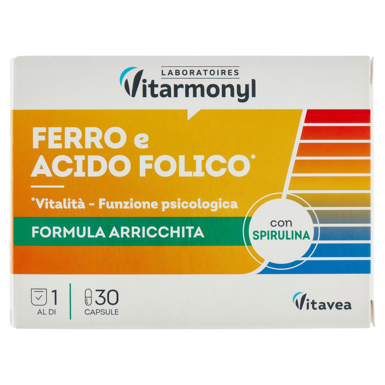 Integratore alimentare acido folico e alga spirulina 30 capsule - Immagine 01