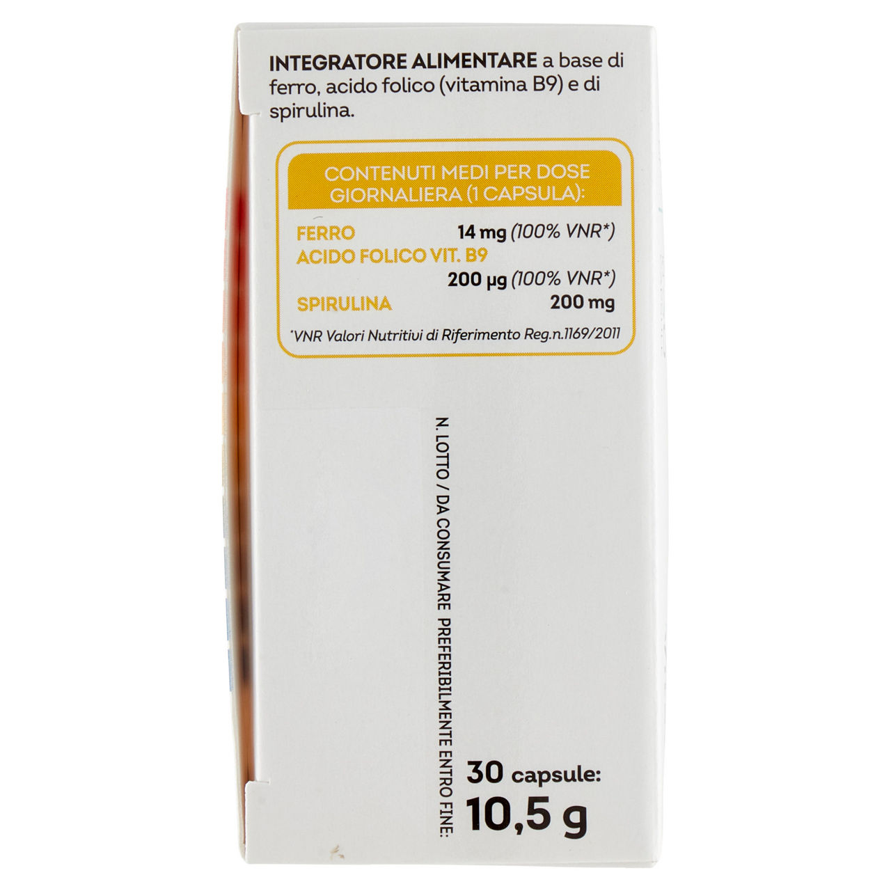Integratore alimentare acido folico e alga spirulina 30 capsule - Immagine 41