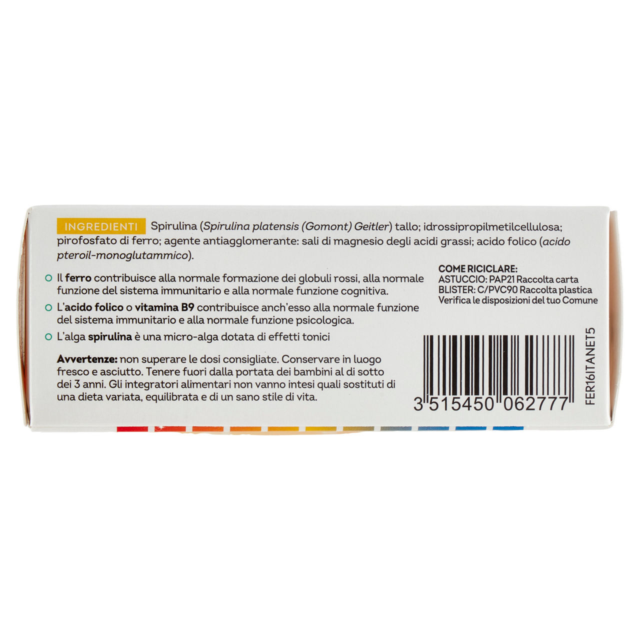 Integratore alimentare acido folico e alga spirulina 30 capsule - Immagine 21