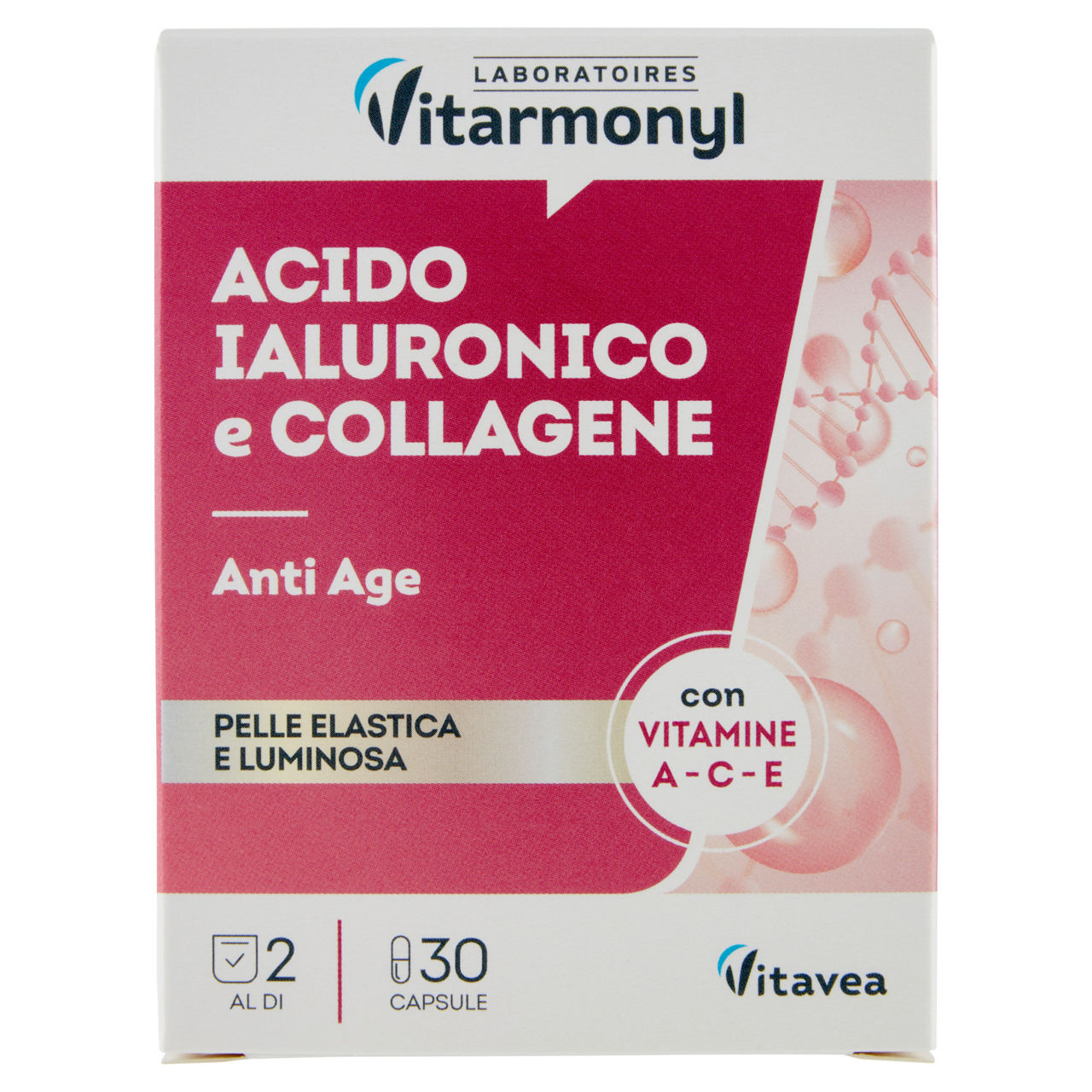 Integratore alimentare Acido ialuronico collagene anti age 30 capsule - Immagine 01