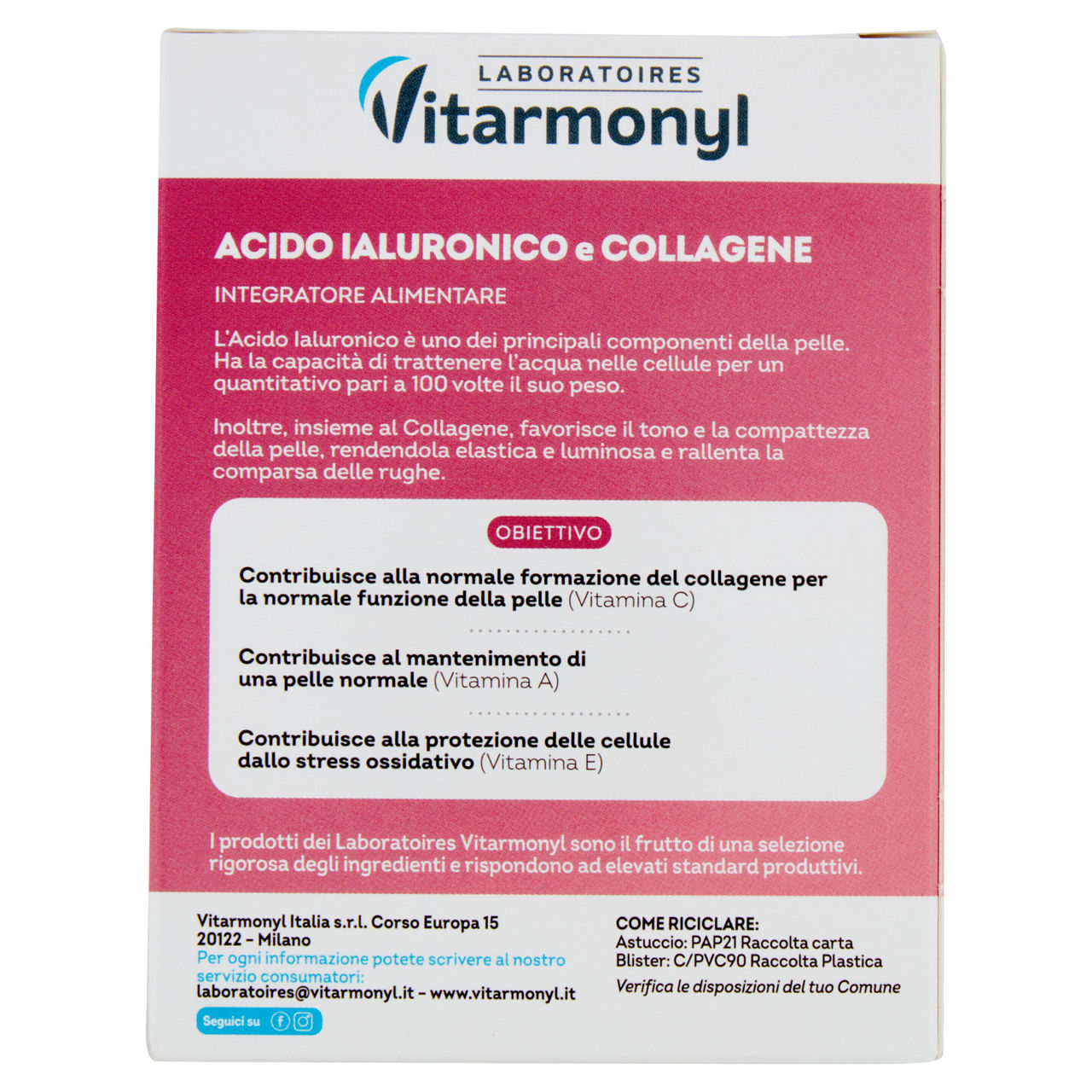Integratore alimentare Acido ialuronico collagene anti age 30 capsule - Immagine 41