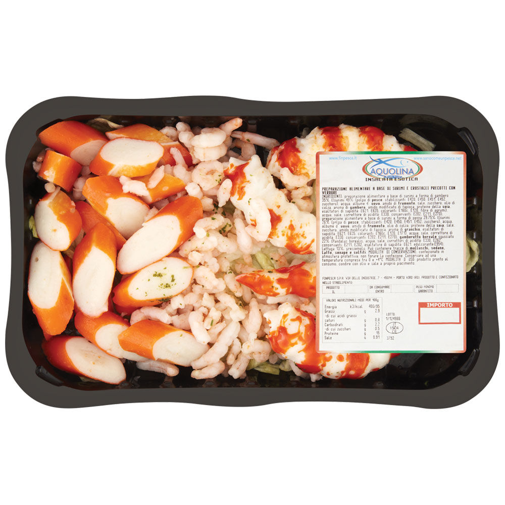 Insalata Esotica di surimi e crostacei 300 gr - Immagine 01
