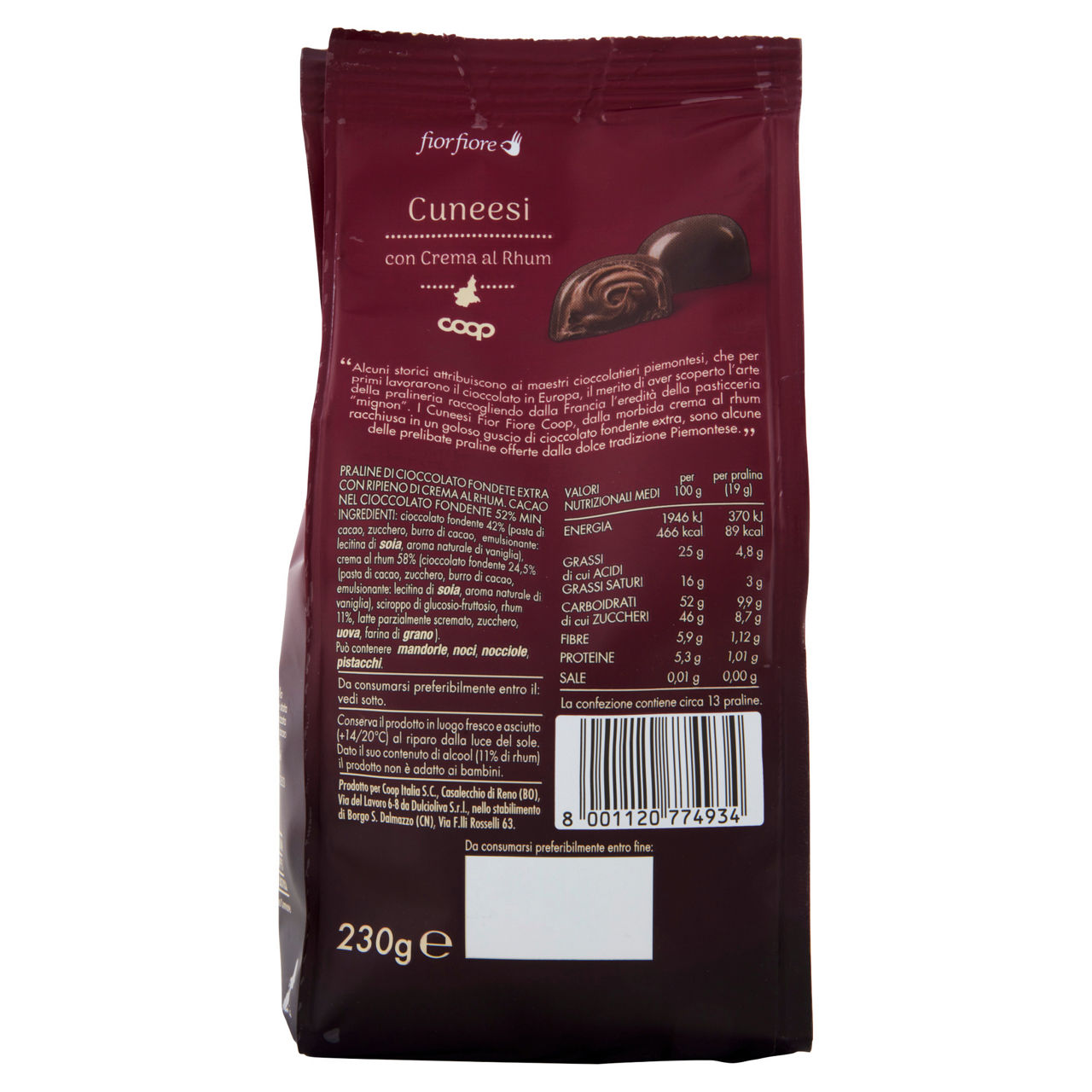 Cioccolatini Cuneesi con crema al rhum 230 g - Immagine 31