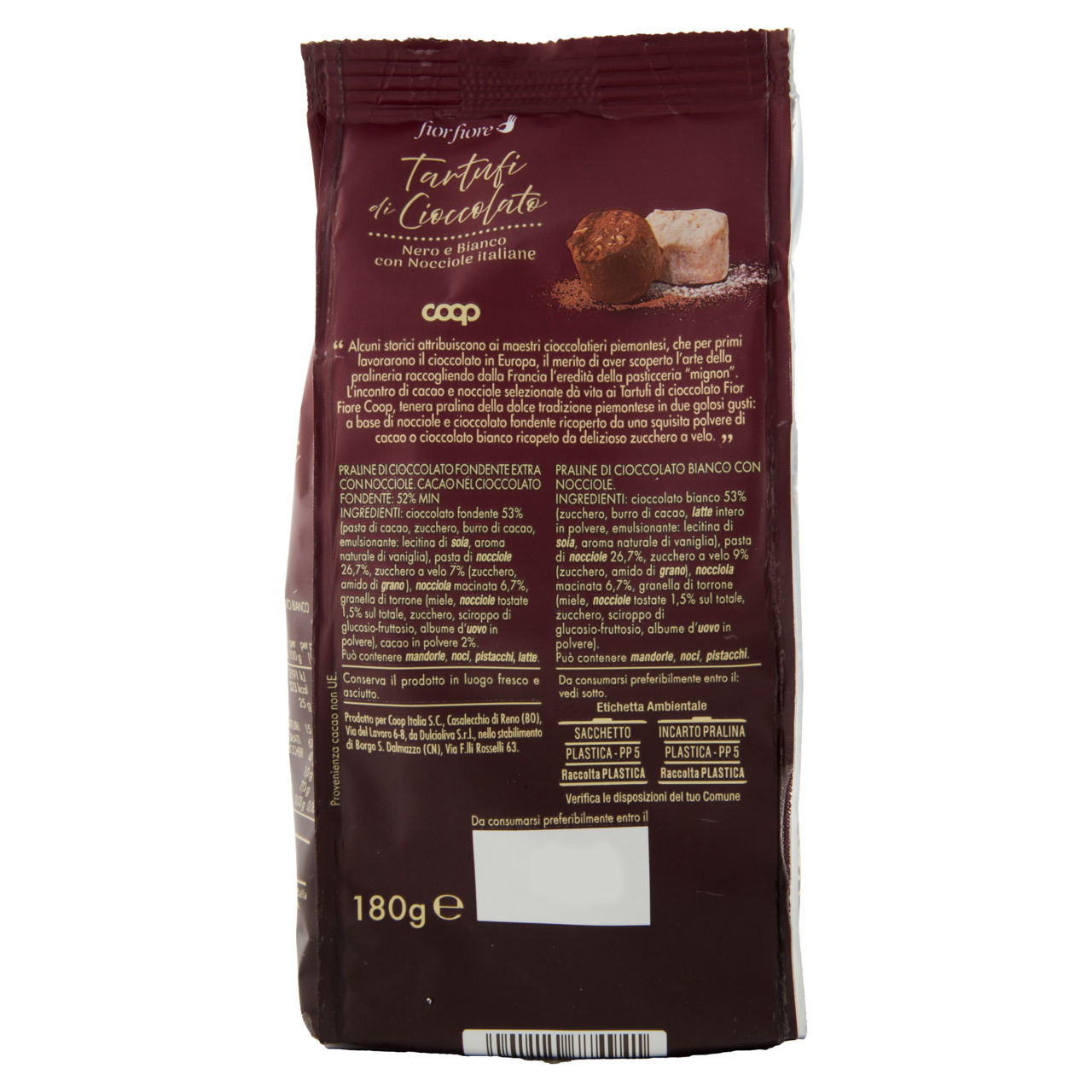 Tartufi al cioccolato nero e bianco con nocciole italiane 180 gr - Immagine 21