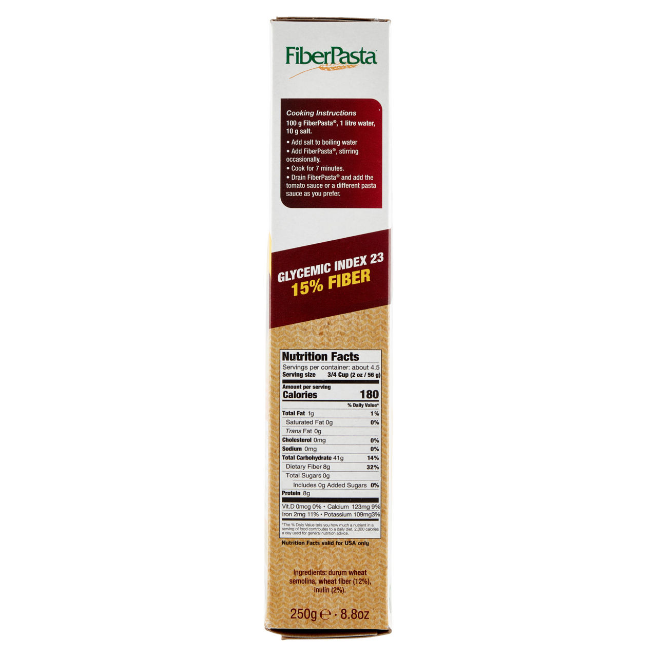 Fusilli proteici pasta di semola di grano duro fibra di grano e inulina 250 gr - Immagine 31