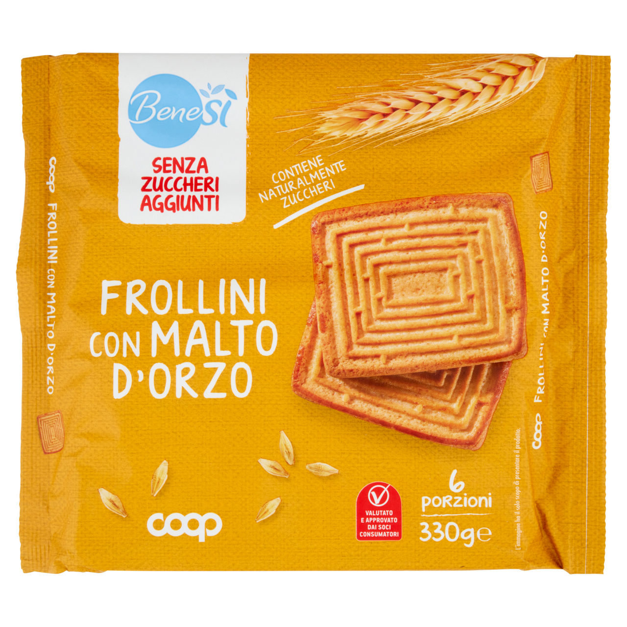Biscotti frollini con malto d'orzo 330 gr - Immagine 01