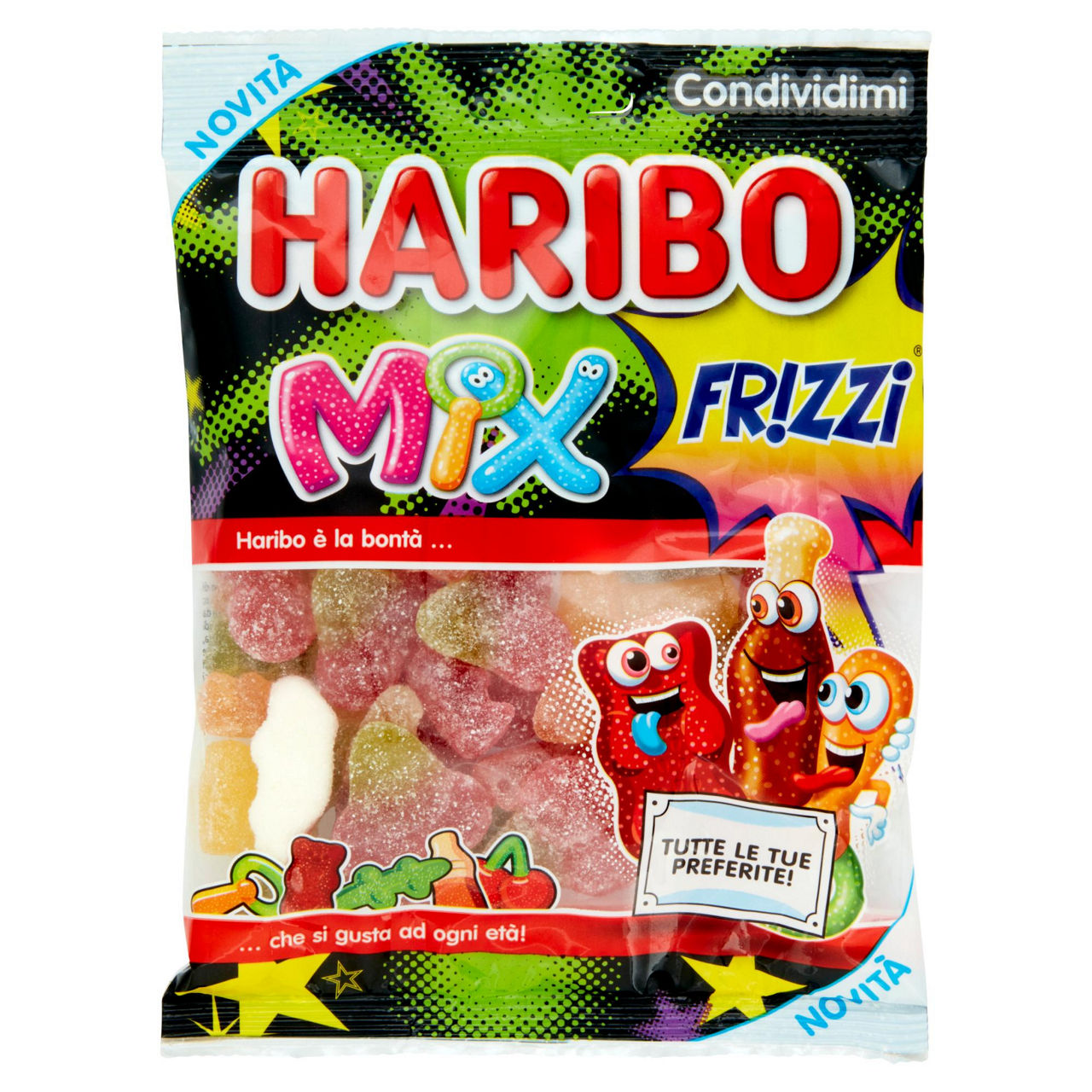 Caramelle gommose alla frutta Mix Frizzi 175 gr - Immagine 01