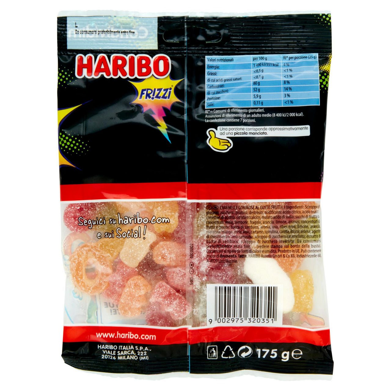 Caramelle gommose alla frutta Mix Frizzi 175 gr - Immagine 11