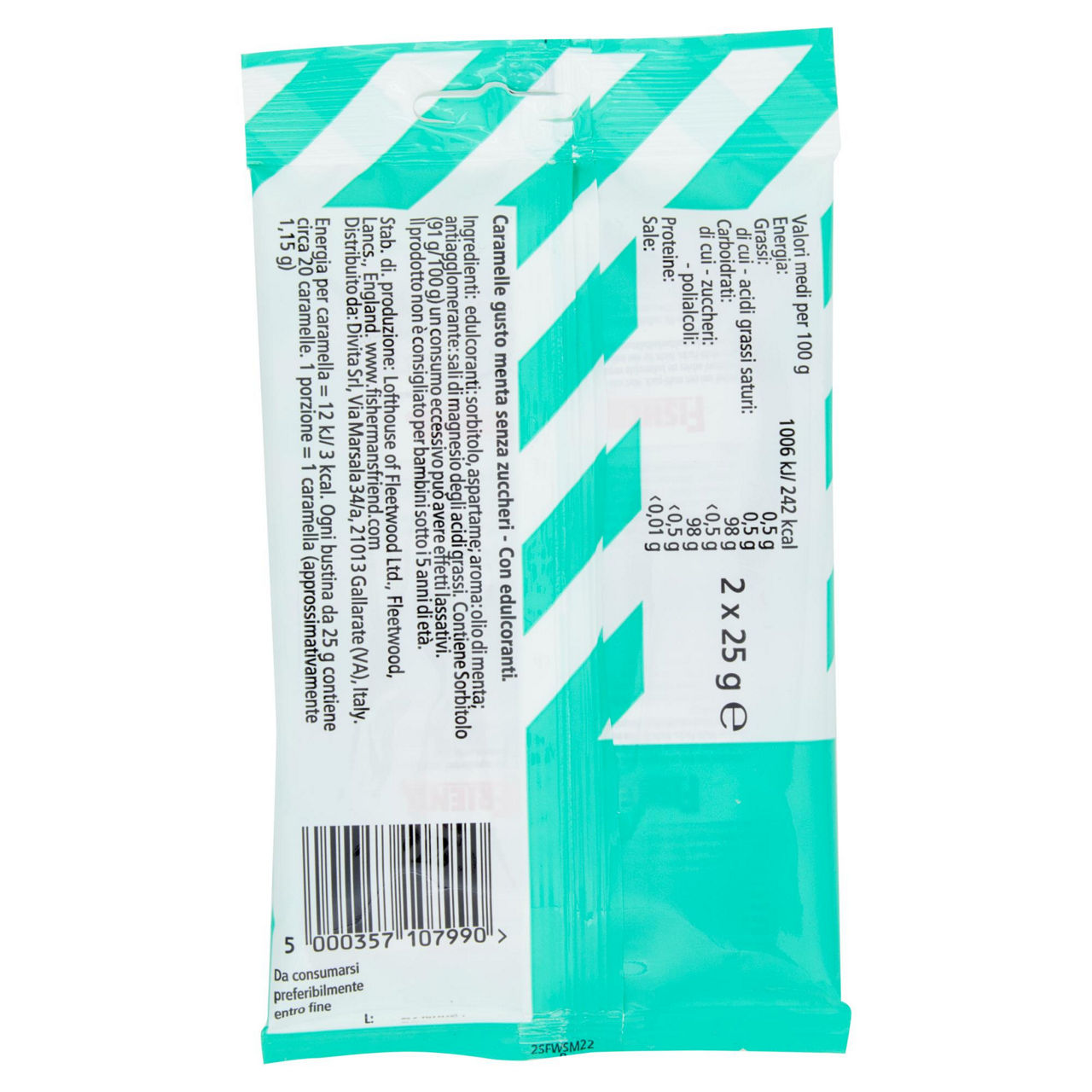 Caramelle dure alla menta senza zucchero 2 pz x 25 gr - Immagine 11