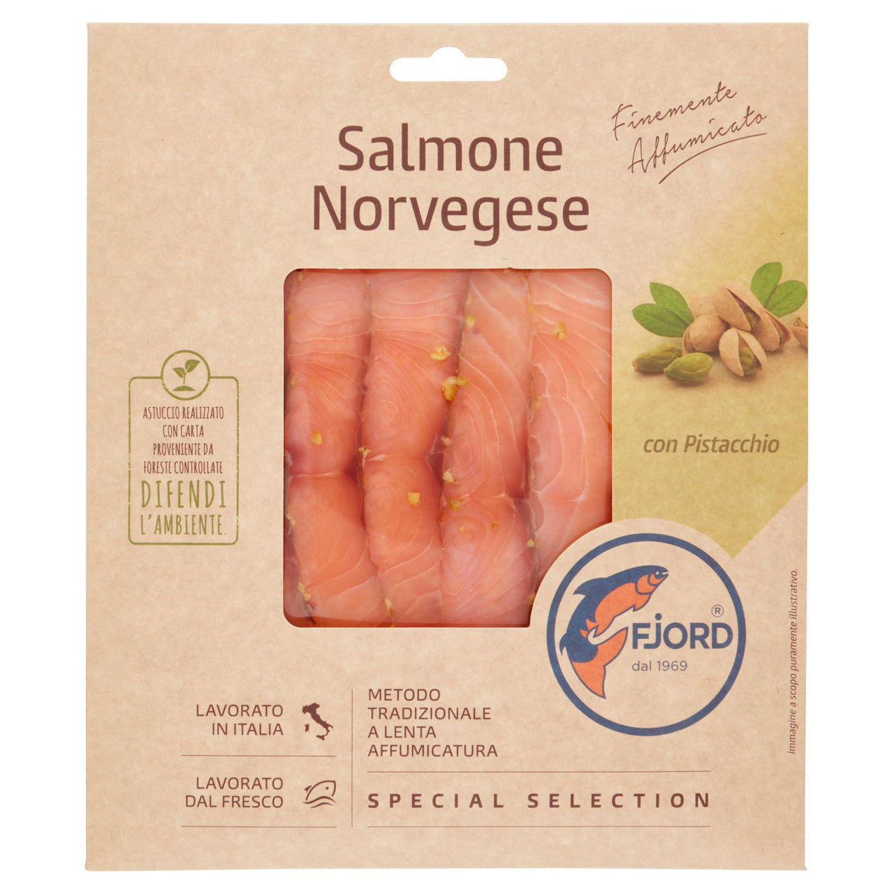Salmone Norvegese affumicato con pistacchio 100 gr - Immagine 01