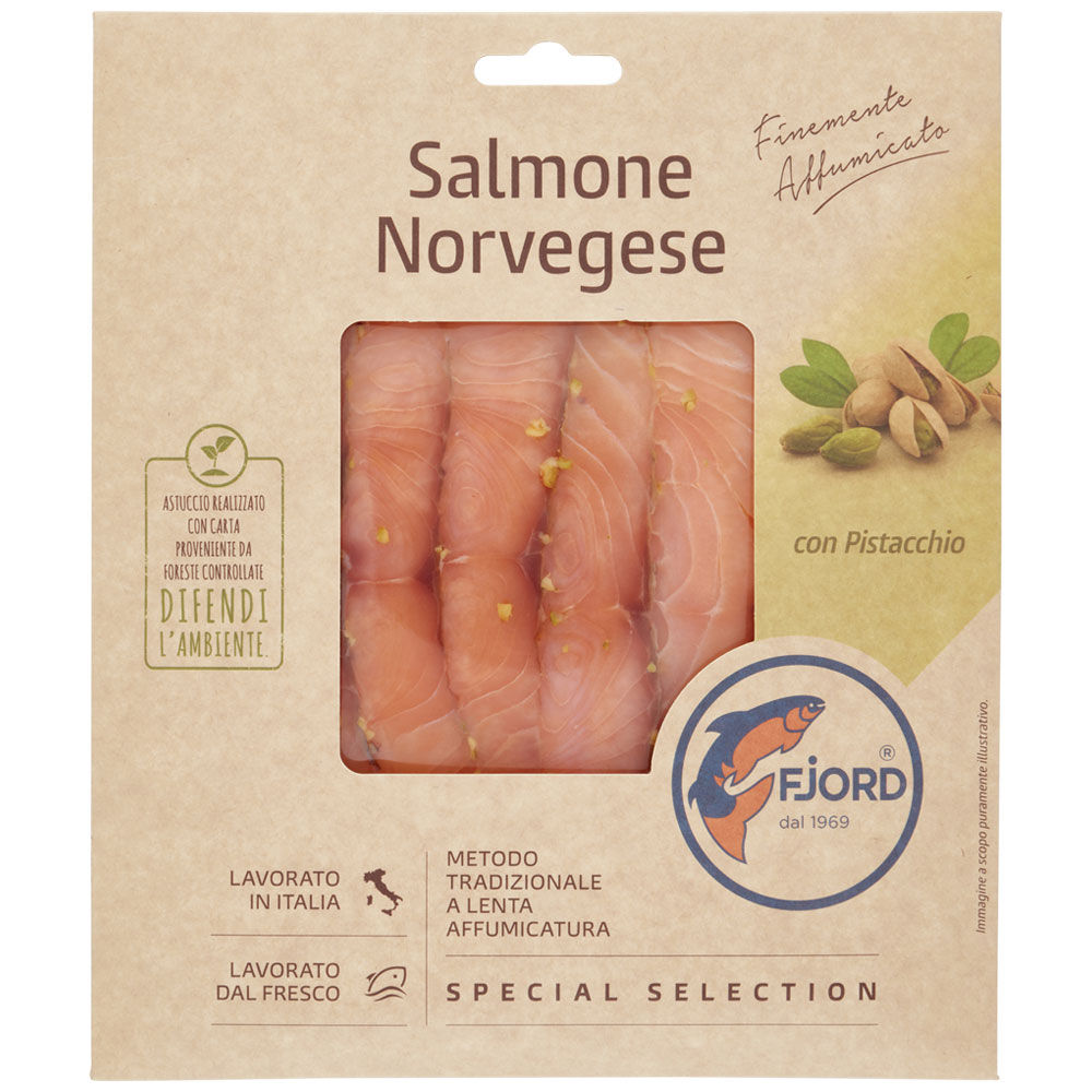 Salmone Norvegese affumicato con pistacchio 100 gr - Immagine 01