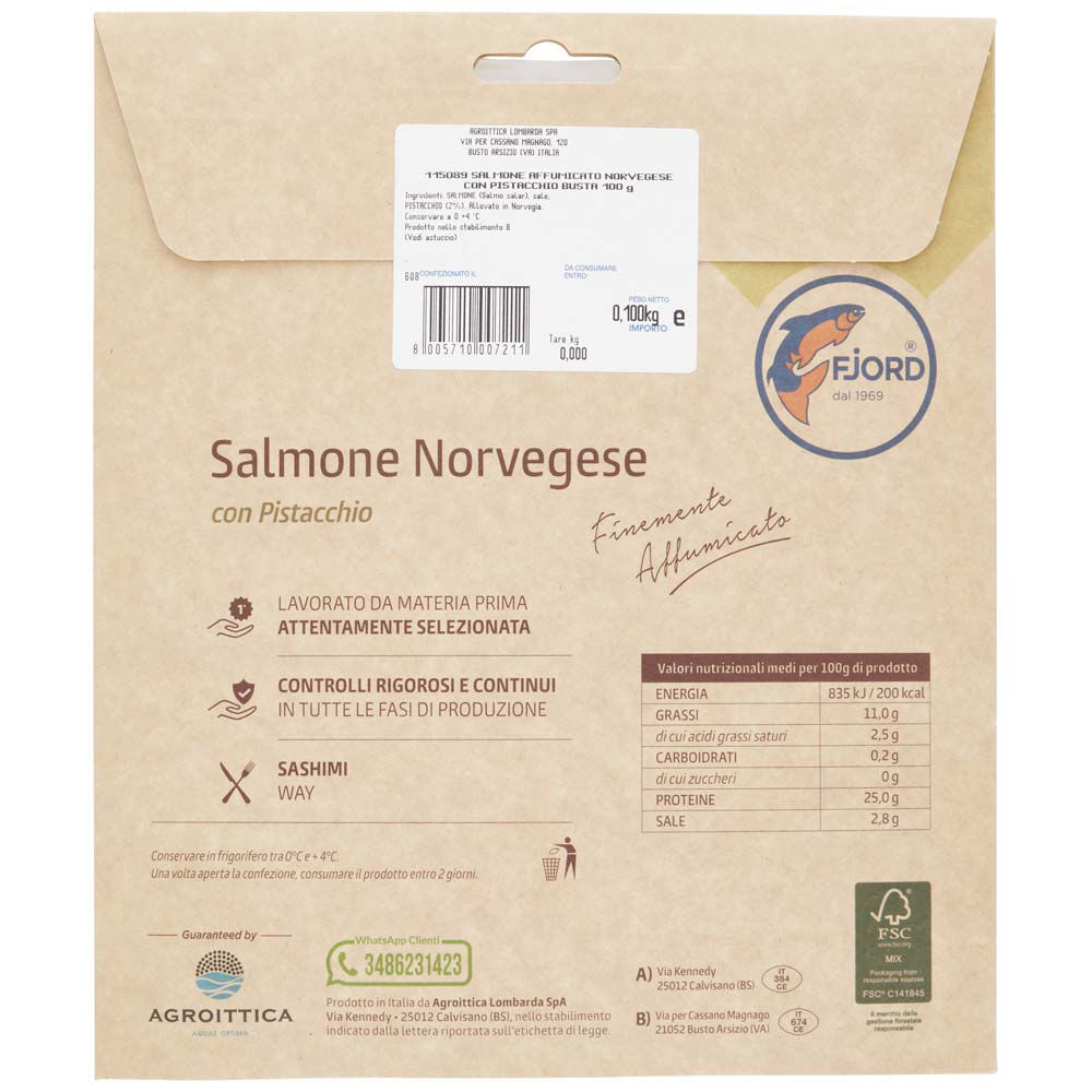 Salmone Norvegese affumicato con pistacchio 100 gr - Immagine 21