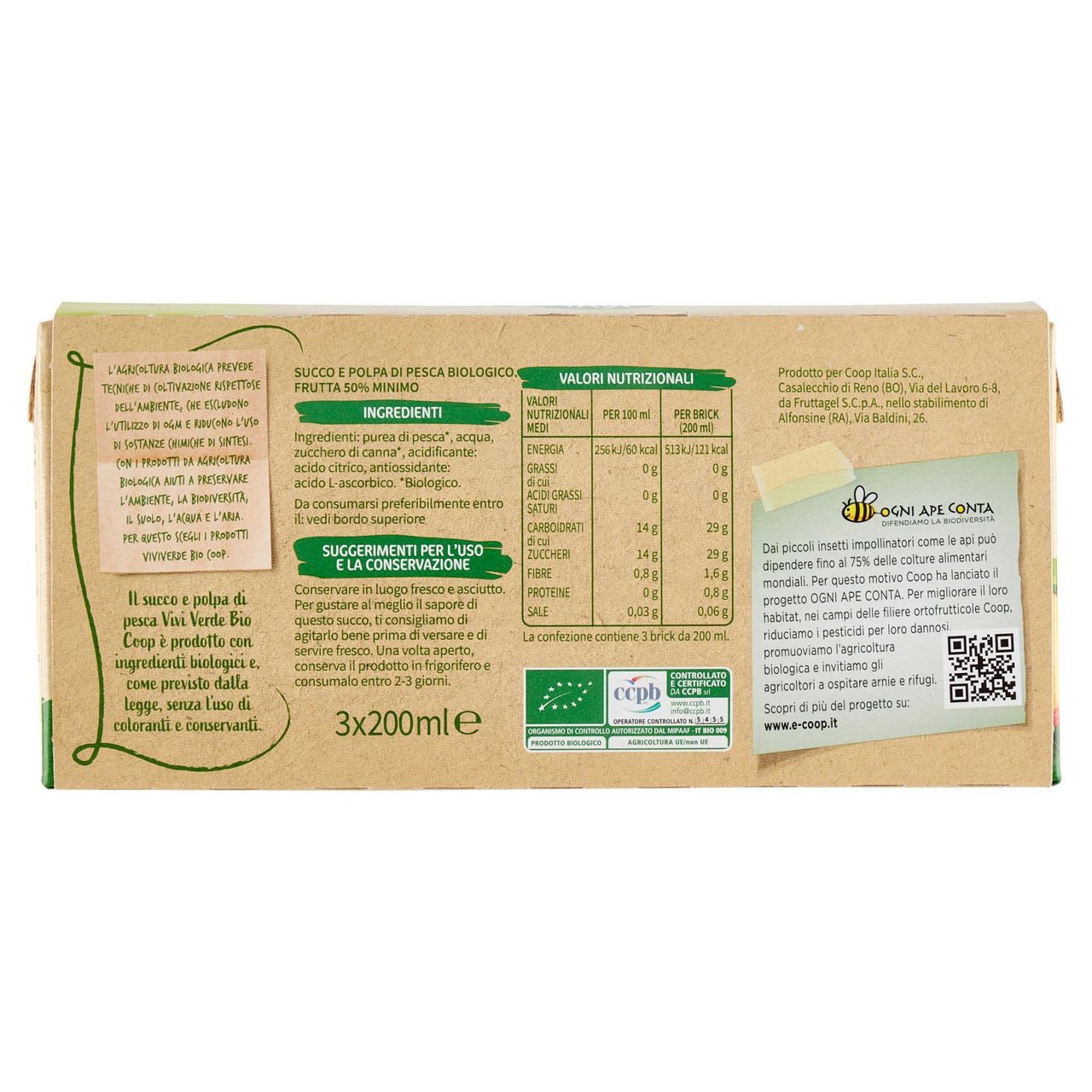 Succo pesca biologica vivi verde 3 x 200 ml - Immagine 31