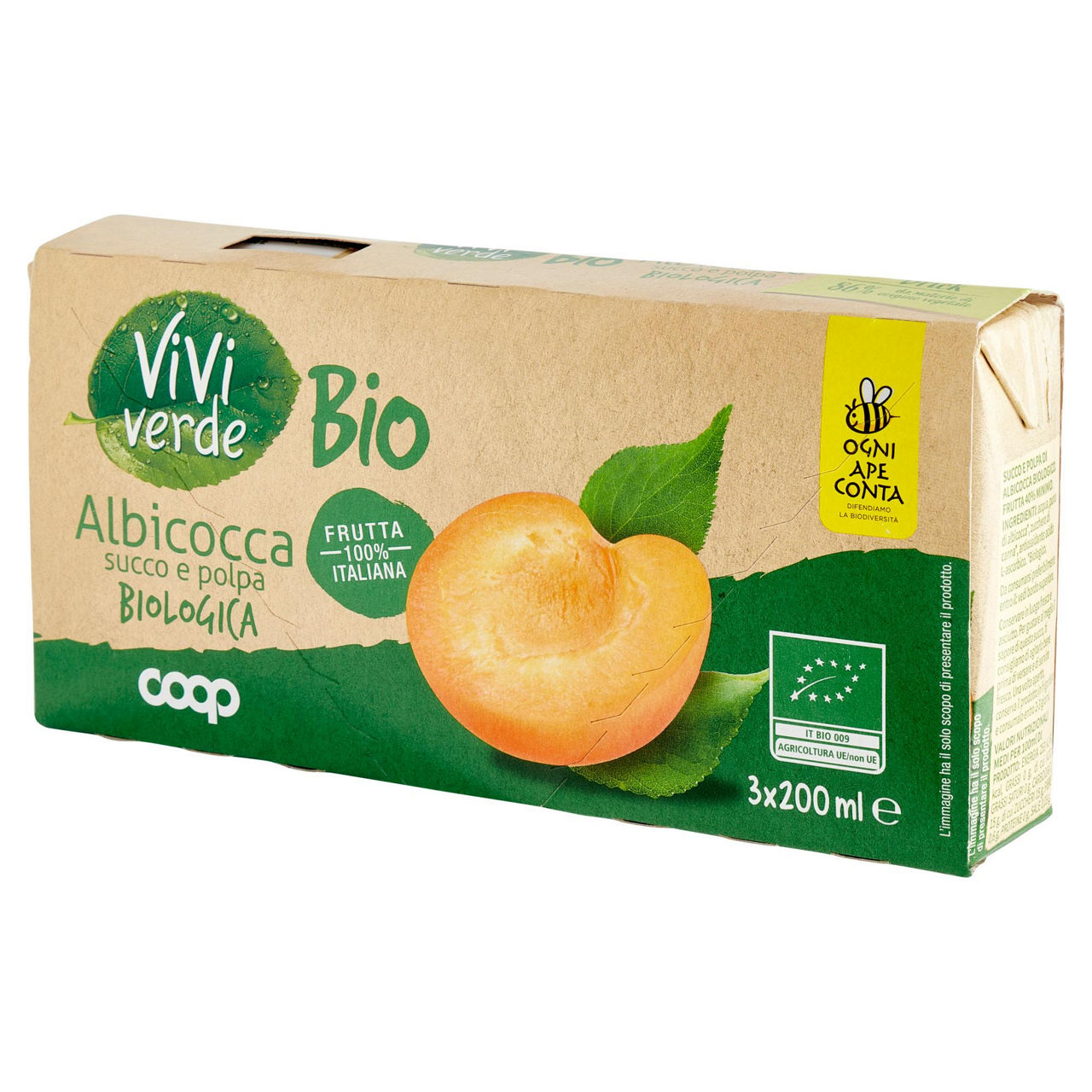 Succo albicocca biologica vivi verde 3 x 200 ml - Immagine 51