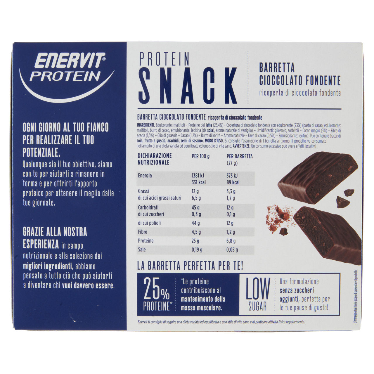 Barretta proteica al cioccolato fondente 8 pz x 27 gr - Immagine 31