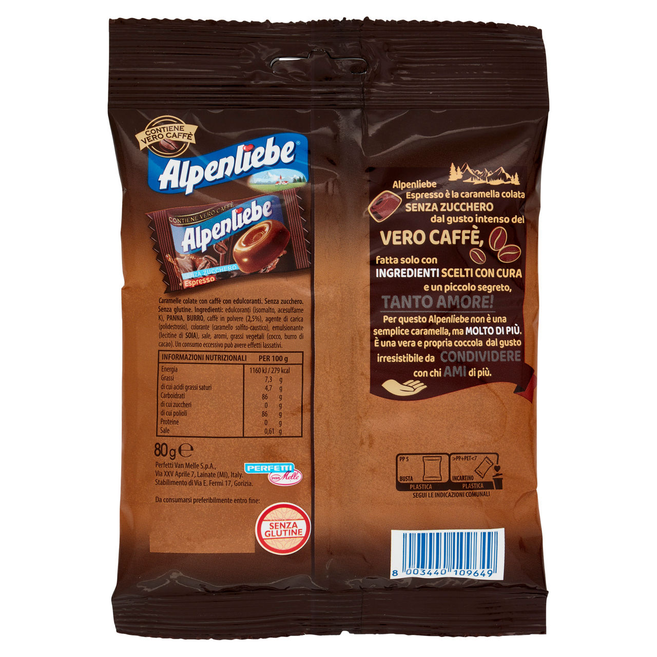 Caramelle colate al caffè senza zuccheri 80 gr - Immagine 21