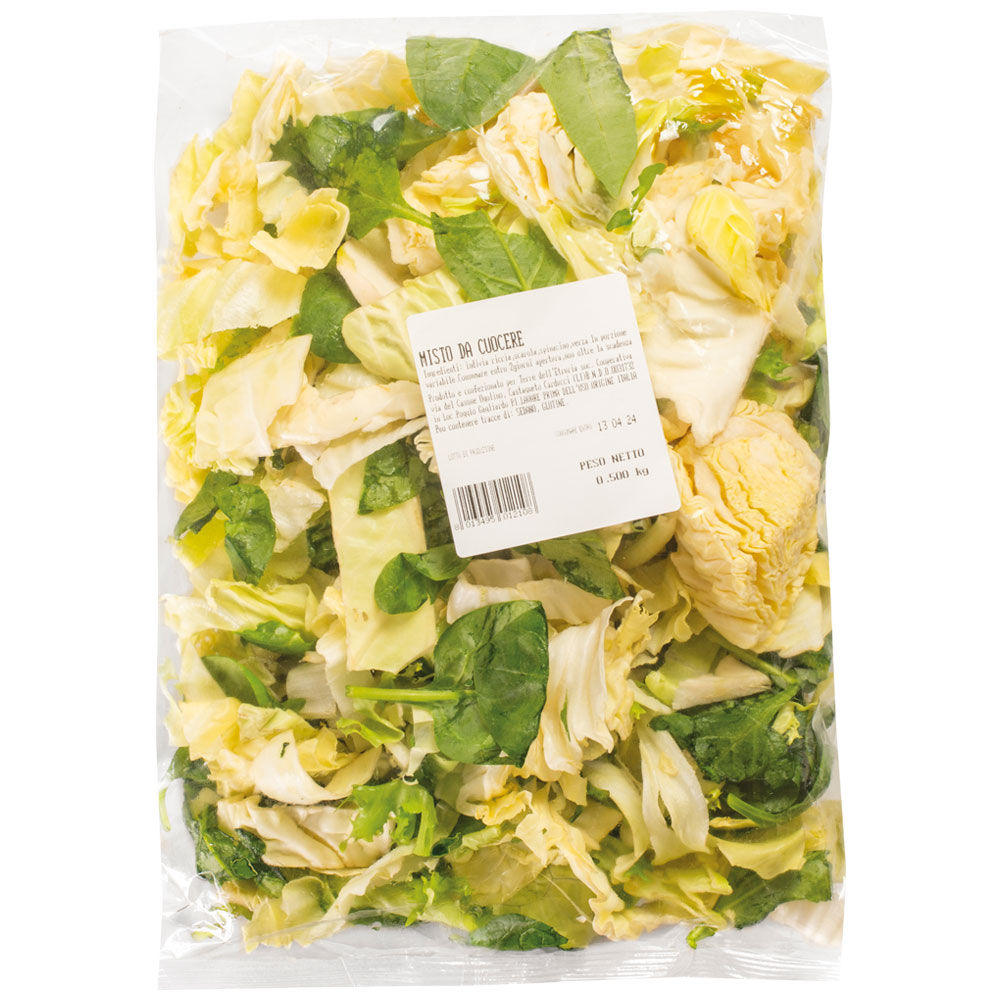 Misto da cuocere con spinaci scarola riccia e verza 500 gr