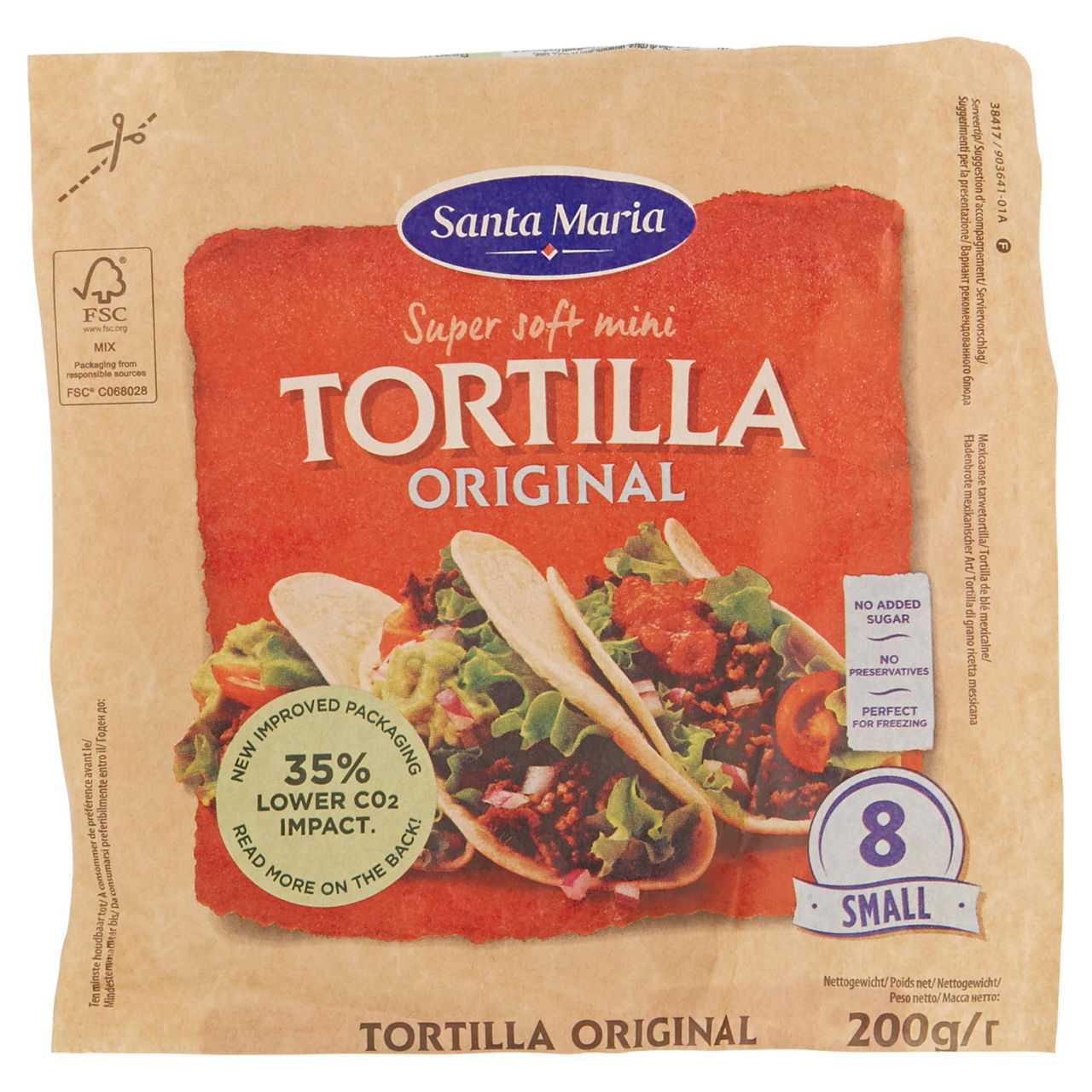 Mini tortillas morbide 8 pz 200 gr