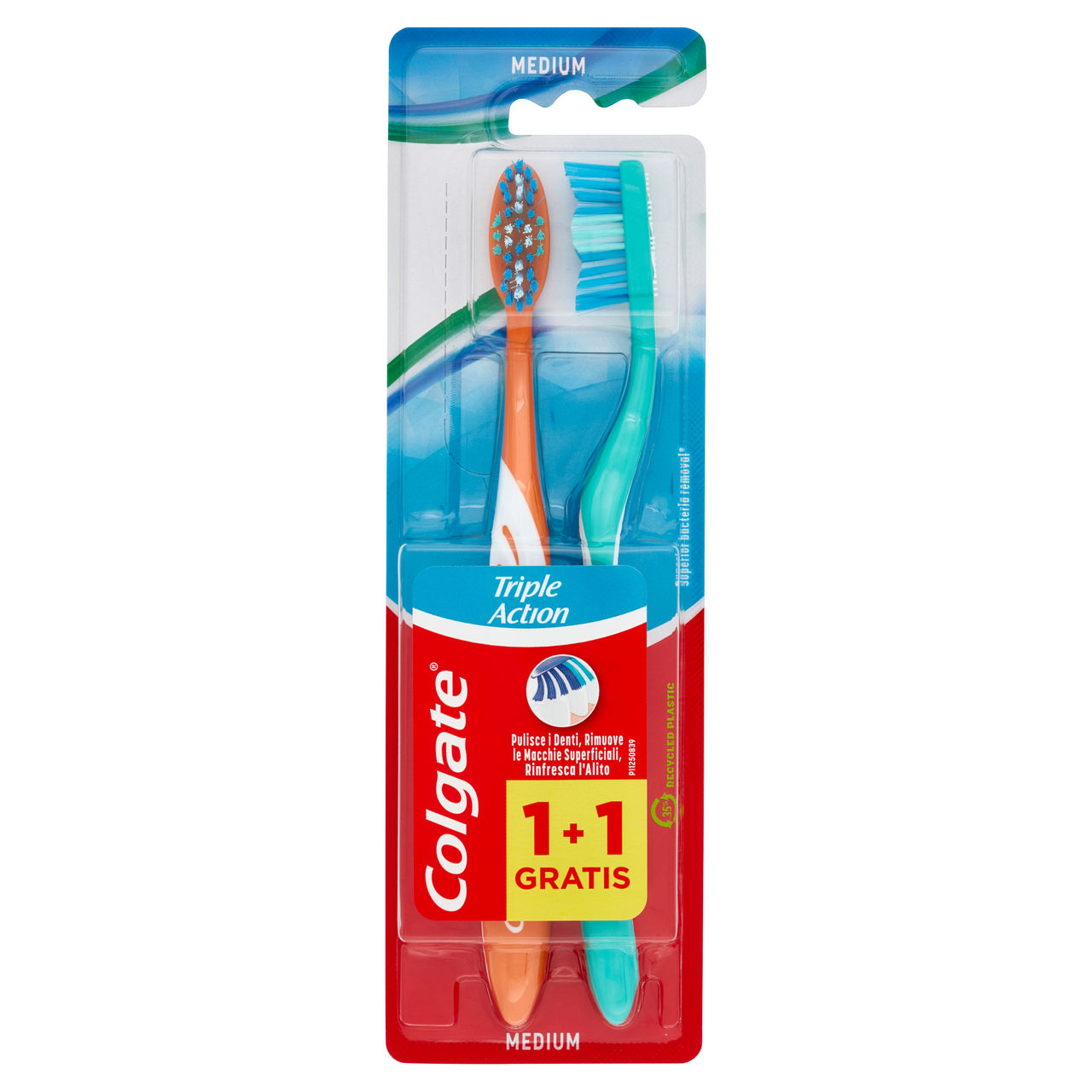 Spazzolino triple action 1 pz + 1 gratis - Immagine 01