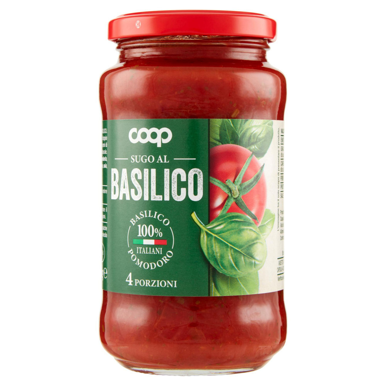 Sugo al basilico coop vaso vetro g 400 - Immagine 01