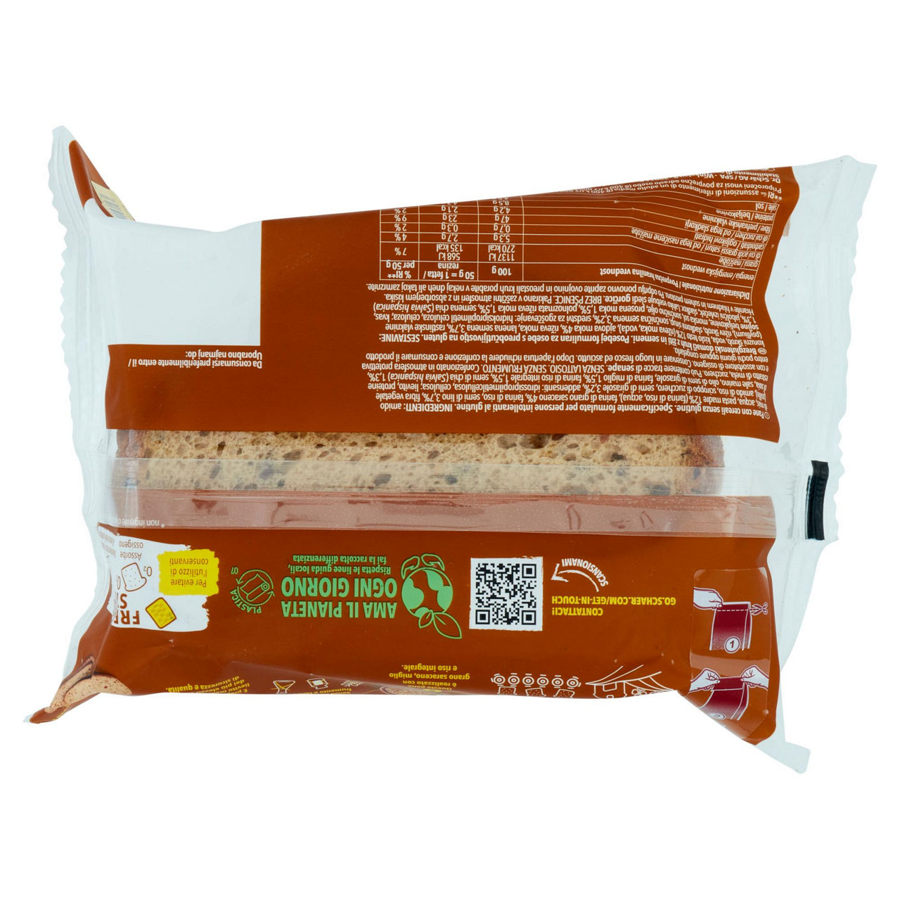 Pane a fette ai semi senza glutine e senza lattosio 250 gr - Immagine 11
