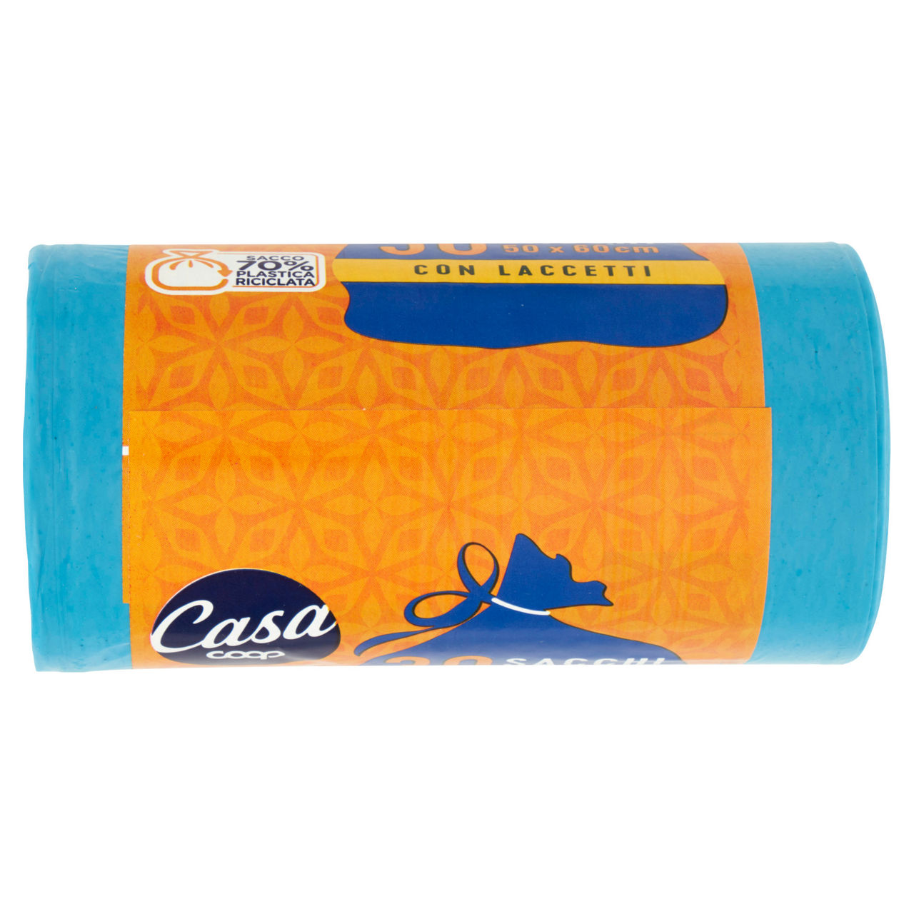 Sacchi nettezza azzurri con laccetti 50x60 cm 30 pz - Immagine 51