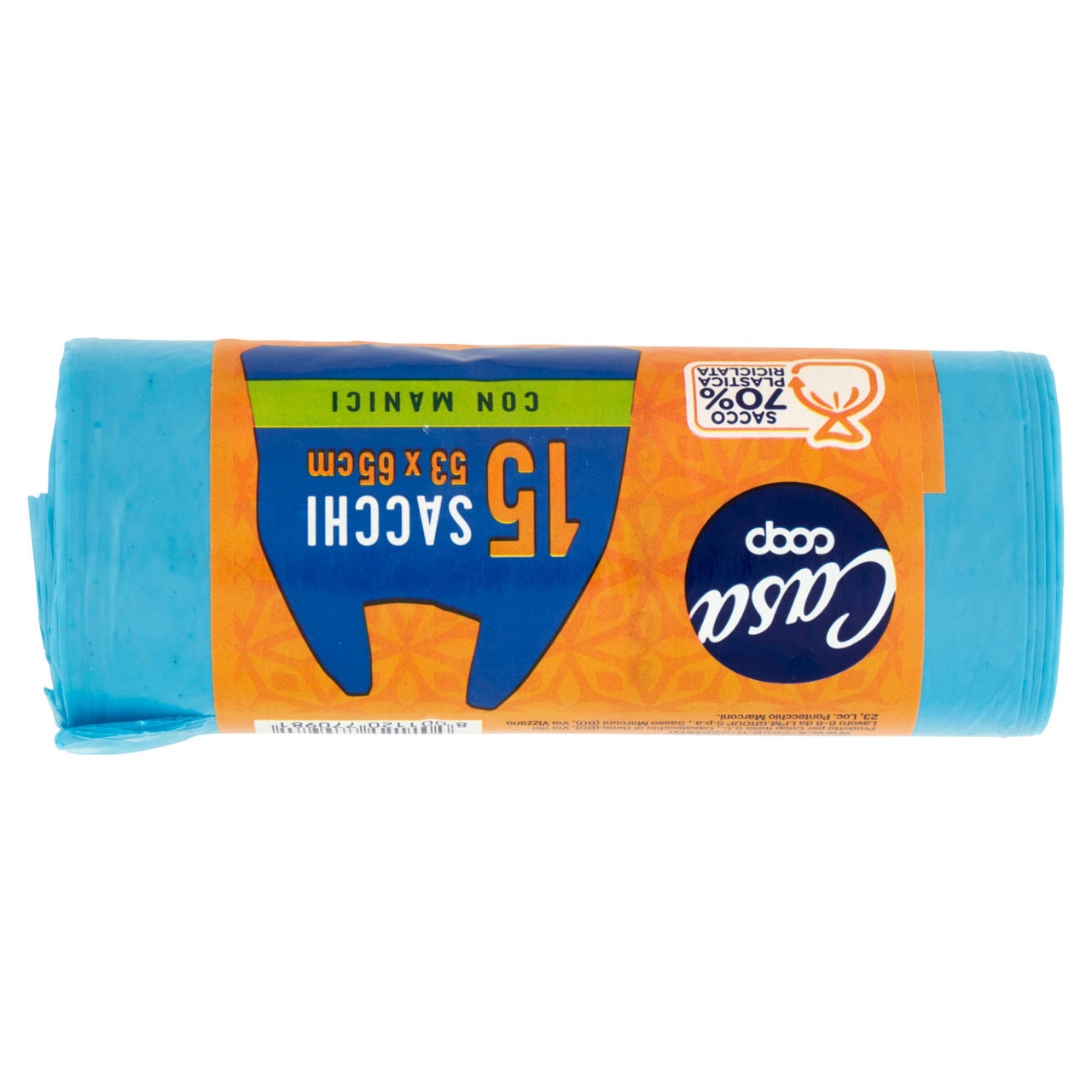 Sacchi nettezza azzurri con manici 53x65 cm 15 pz - Immagine 41