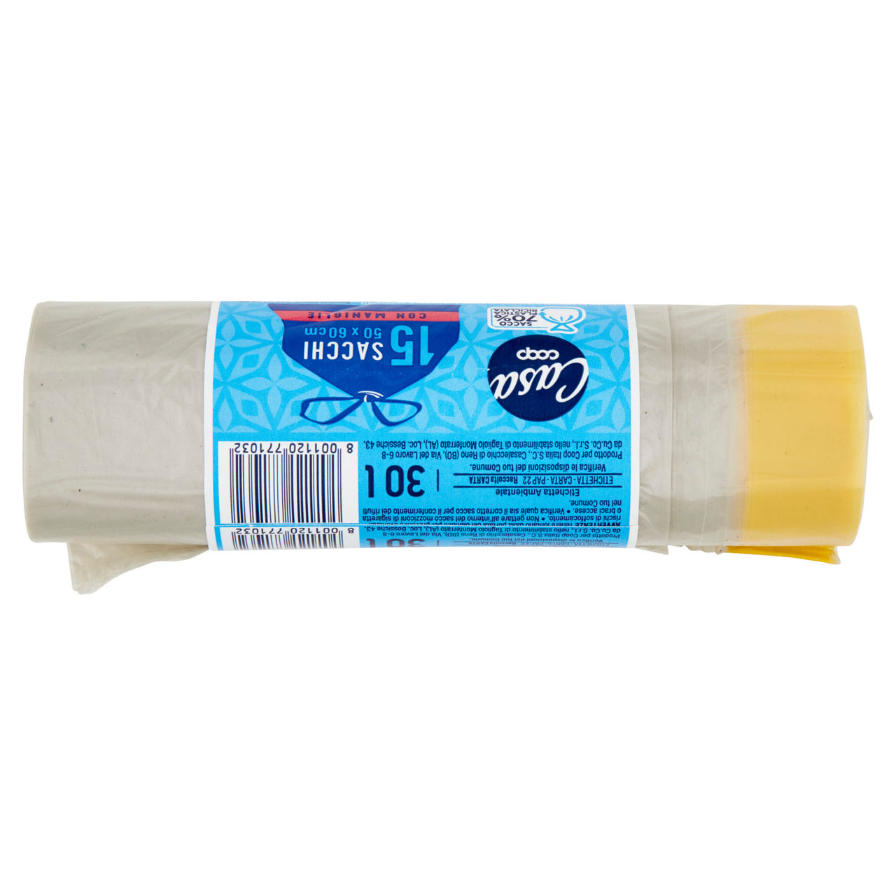 Sacchi nettezza trasparenti con maniglia scorrevole 50x60 cm 15 pz - Immagine 41