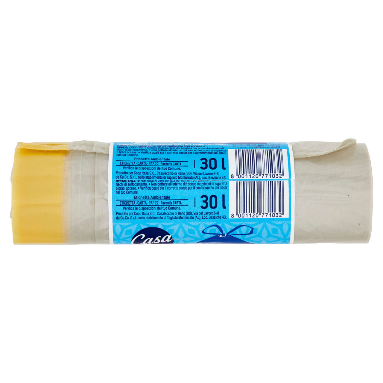 Sacchi nettezza trasparenti con maniglia scorrevole 50x60 cm 15 pz - Immagine 51