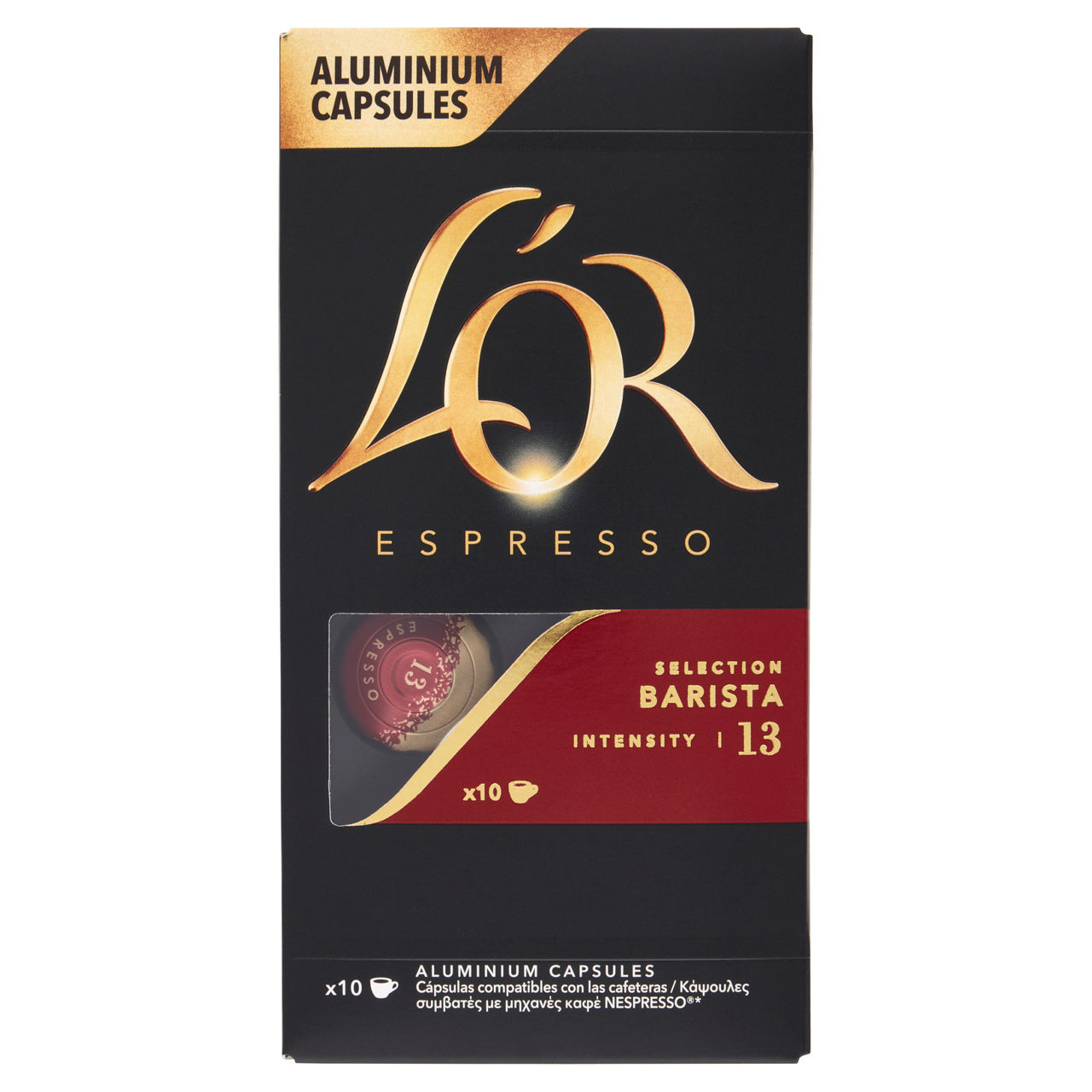 CAPS ALLUMINIUM L'OR ESPRESSO SELECTION BARISTA INTENSITY 13 X10 SC G 52 - Immagine 01