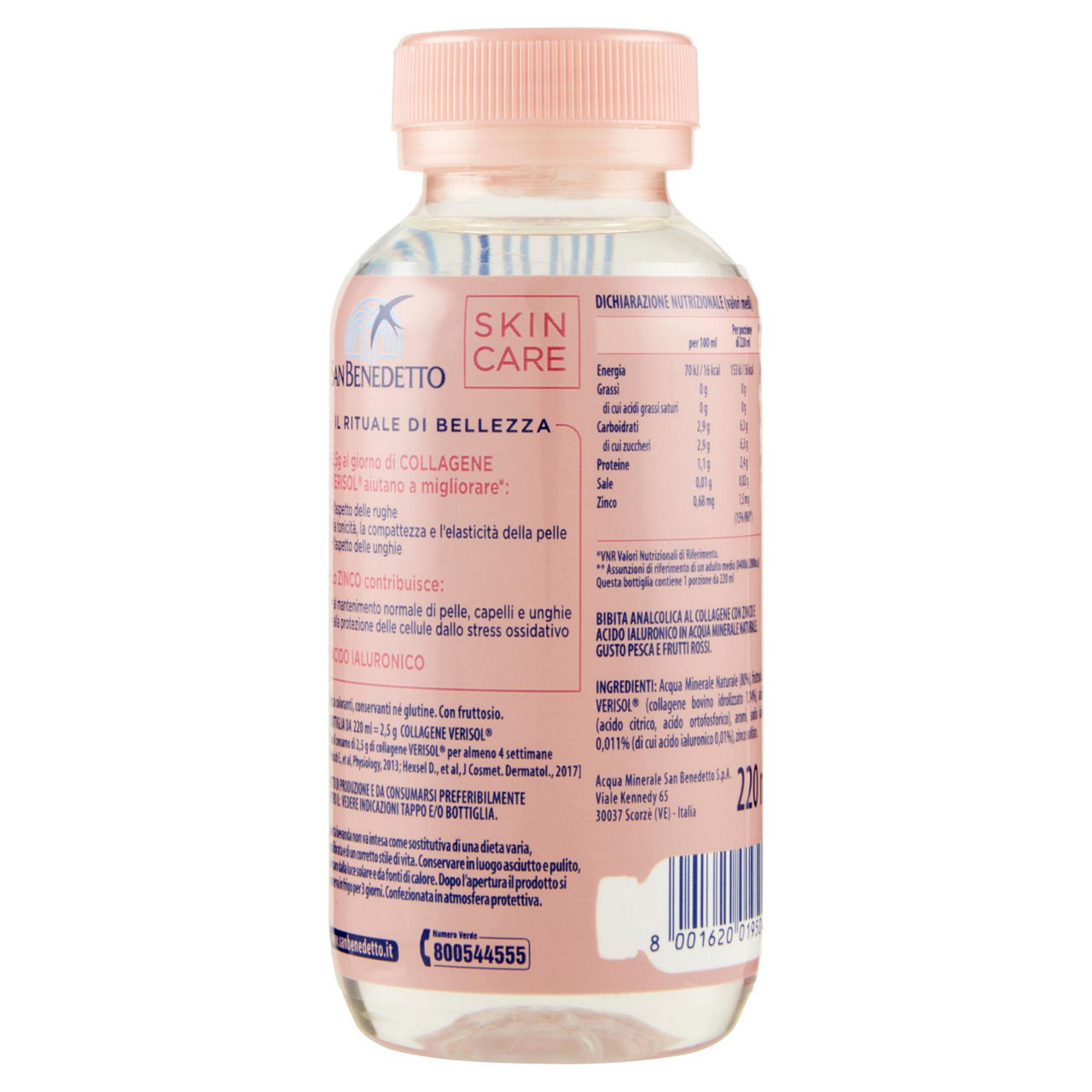 Acqua skin care collagene zinco acido ialuronico san benedetto pet ml 220 - Immagine 21