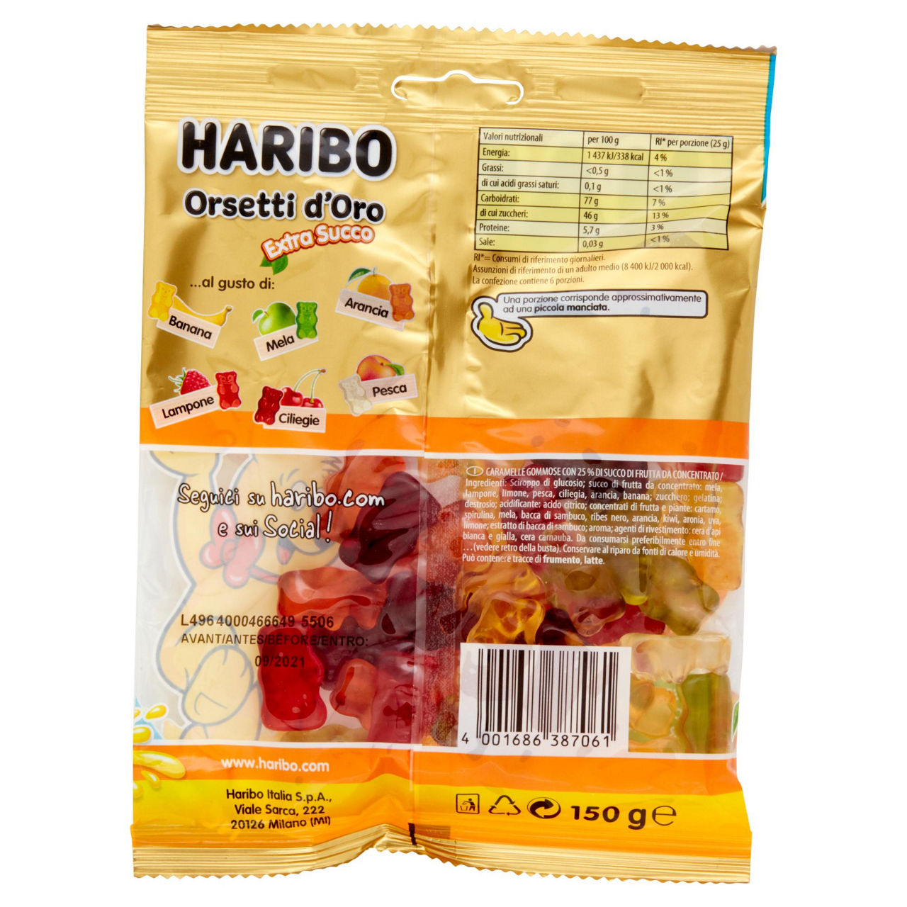 Caramelle gommose Orsetti d'Oro extra succo 150 gr - Immagine 51