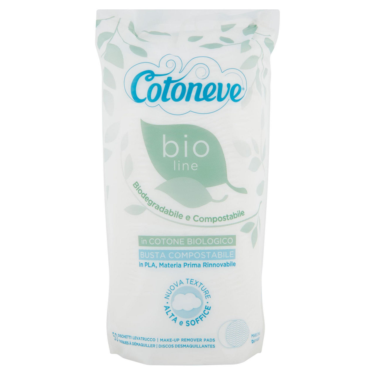 Maxi dischetti struccanti in cotone bio 50 pz